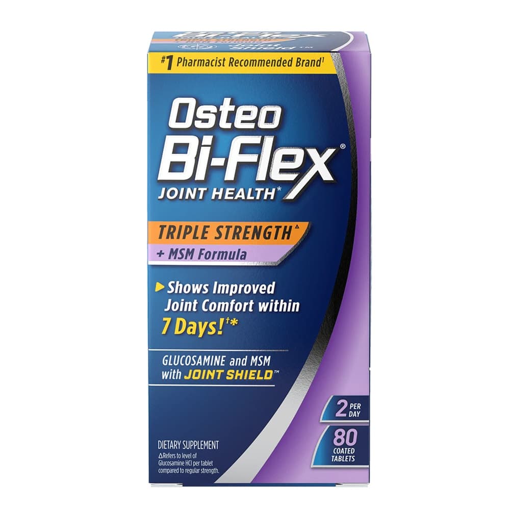 Osteo Bi-Flex Joint Health Triple Strength + MSM Formula Supplement, 80 Tablets