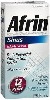 Afrin Sinus Nasal Spray, 0.05% Strength, 15 mL