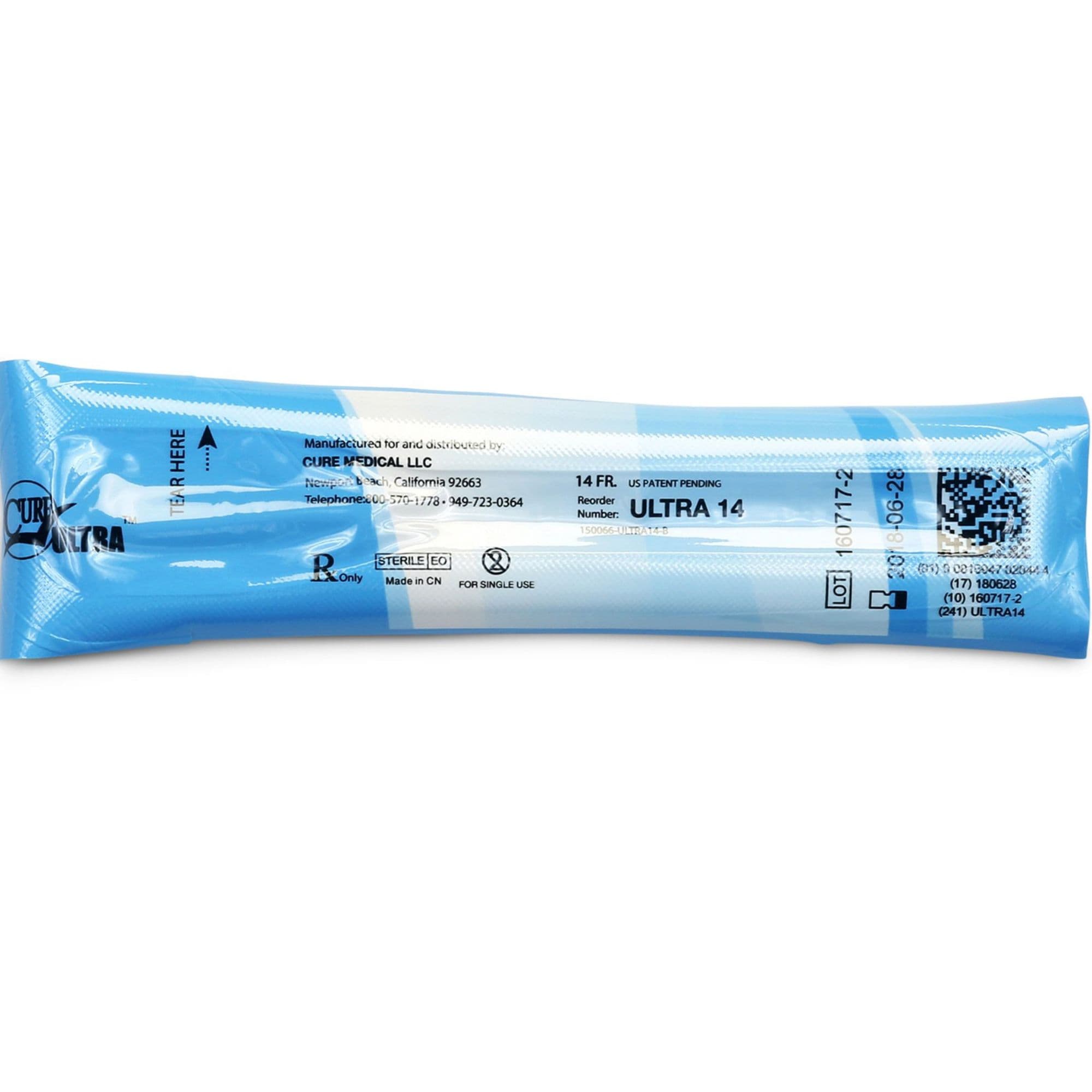 Cure Ultra Urethral Catheter, Female, Straight Tip, Lubricated PVC