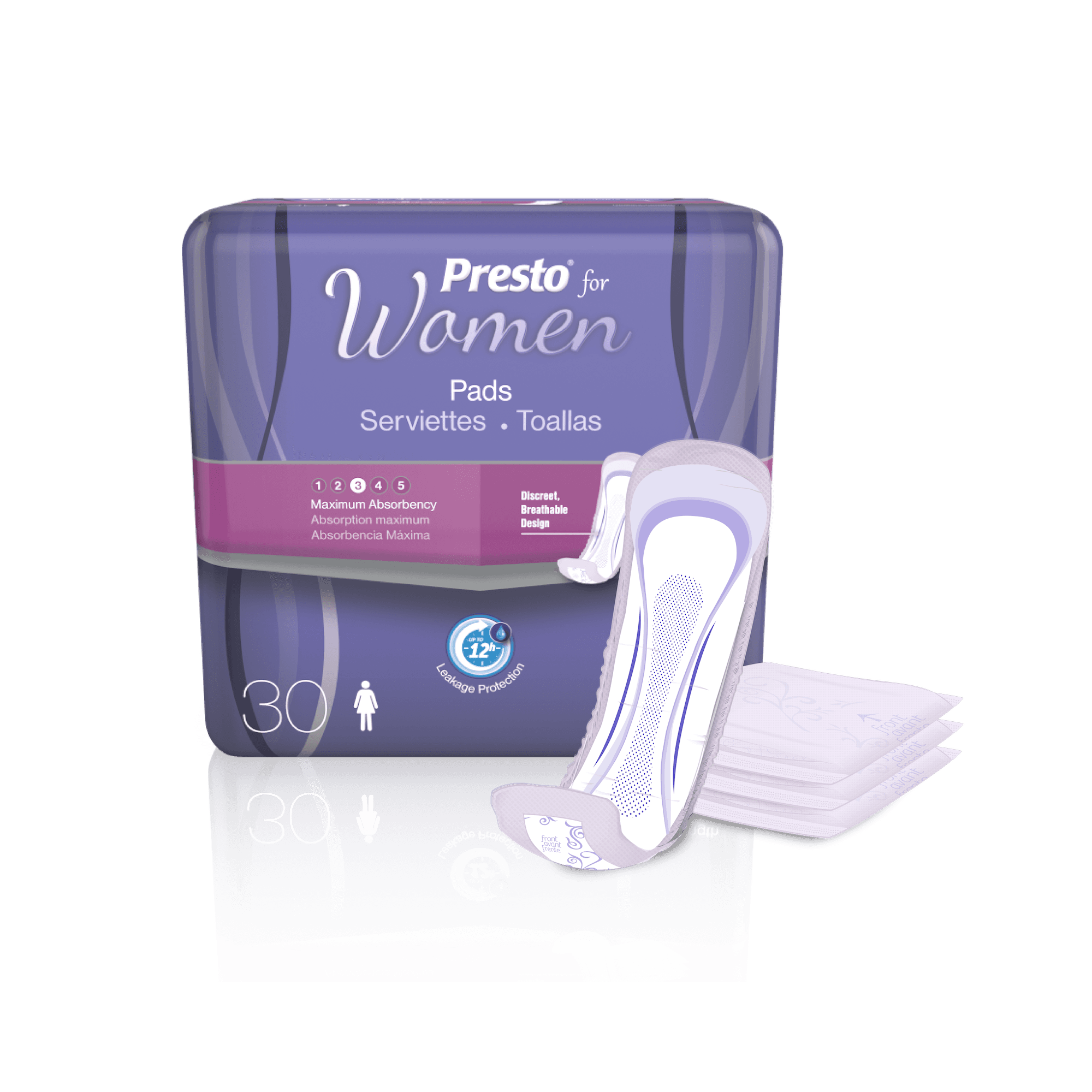Presto Maximum Absorbency Pads for Women