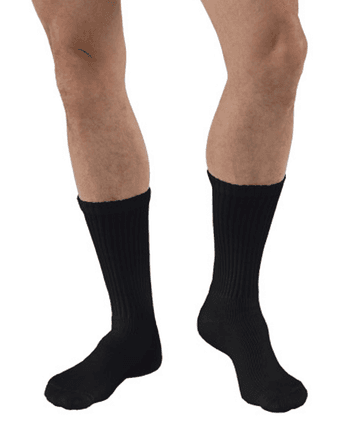 Jobst SensiFoot Crew-Length Diabetic Sock, Closed Toe, 8-15 mmHg