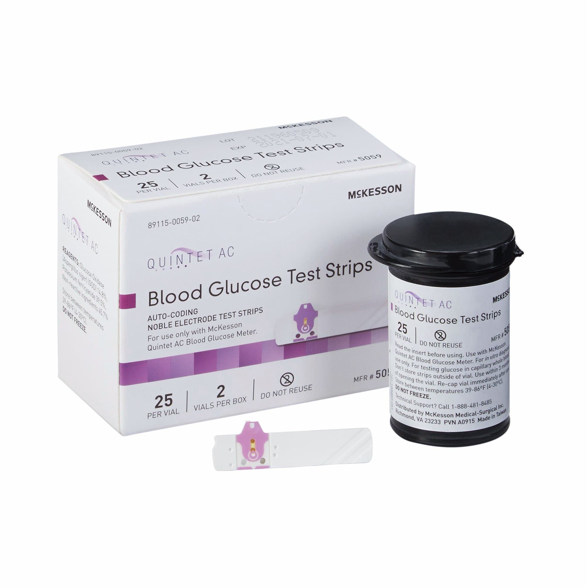 Quintet AC Blood Glucose Test Strips