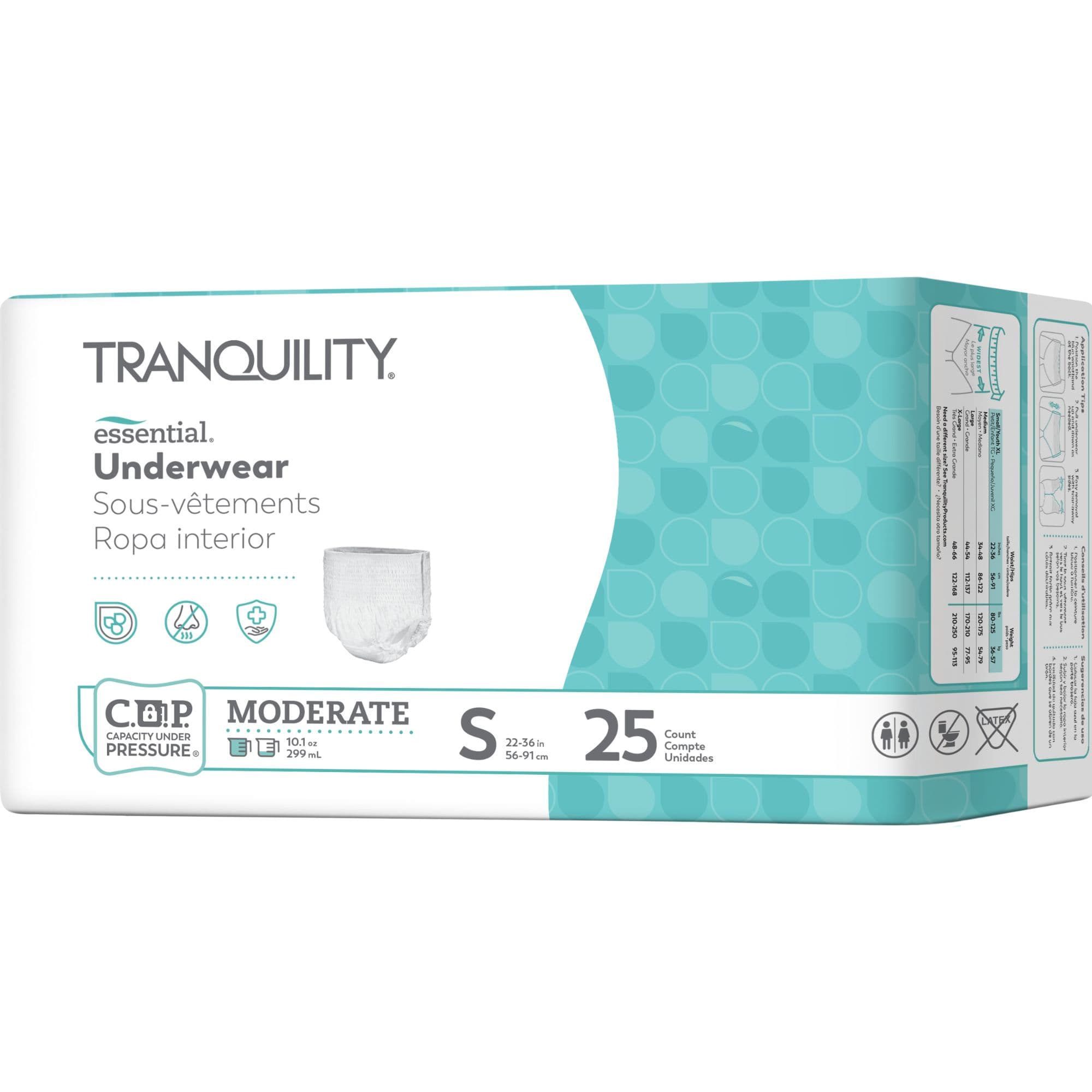 Tranquility Essential Adult Incontinence Pull-Up Underwear, Moderate Absorbency