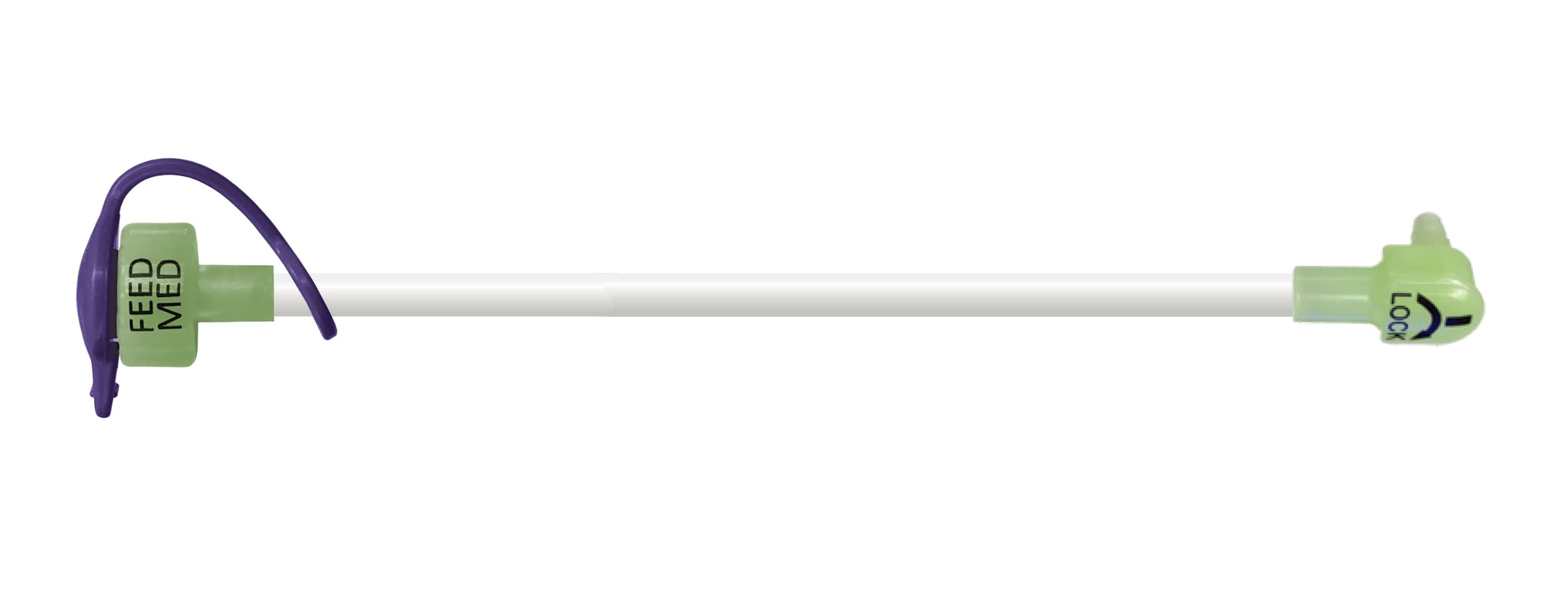 MiniONE Right Angle Purple Bolus Feeding Set, ENFit Connector, 12″