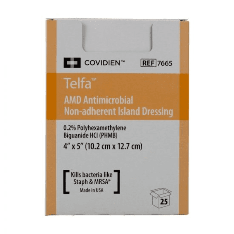 Telfa AMD Antimicrobial Non-Adherent Island Dressing, 4 X 8"