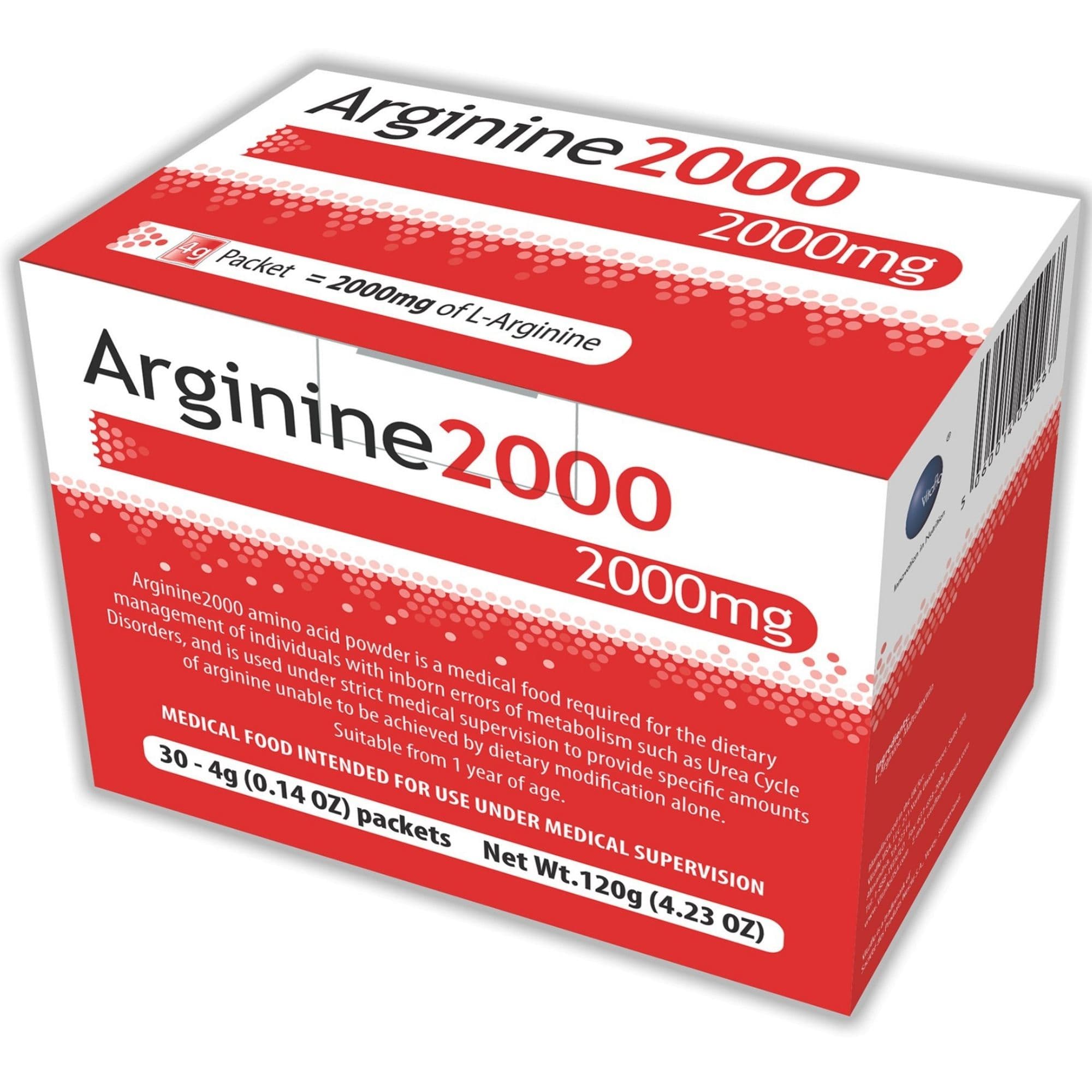 Vitaflo Arginine 2000 Powder, Unflavored, 4g Packet