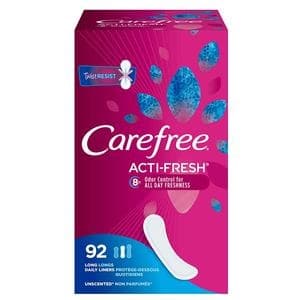 Carefree Acti-Fresh Panty Liner, Unscented, Long