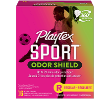 Playtex Sport Odor Shield Tampons, Regular Absorbency