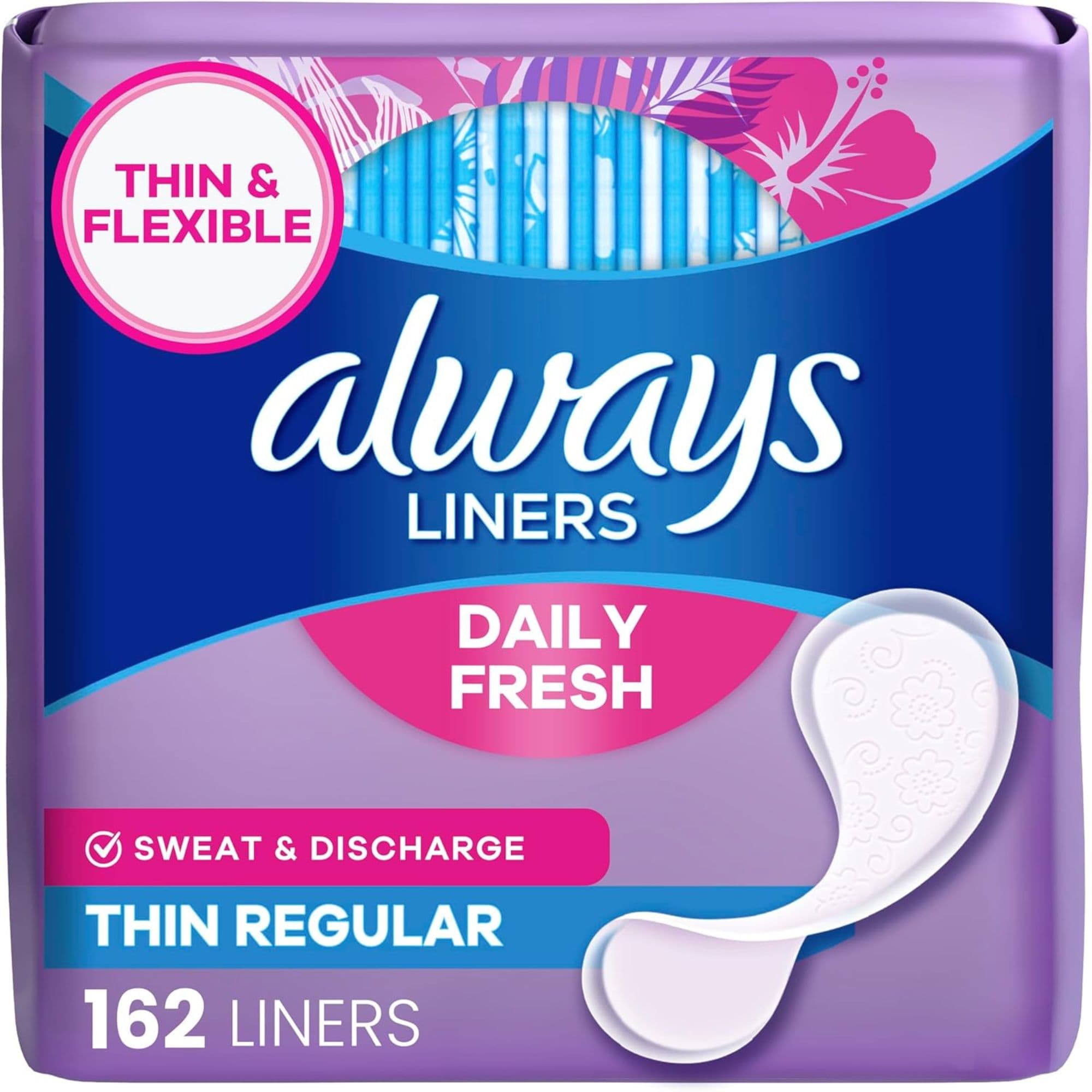 Always Daily Fresh Thin Liners, Regular Absorbency, Unscented Panty Liners