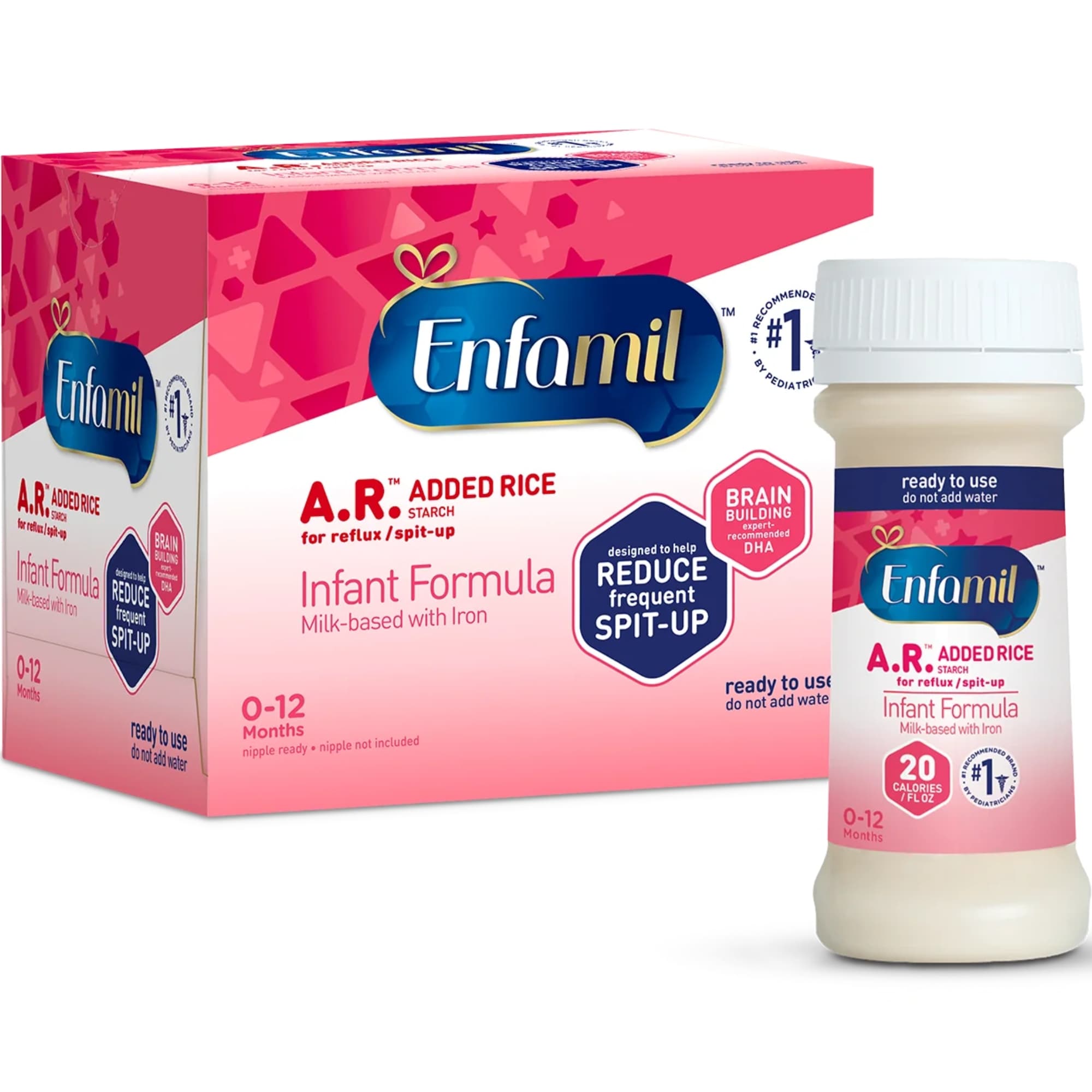 Enfamil A.R. Ready-to-use Formula with Lipil, Unflavored, 2 oz.