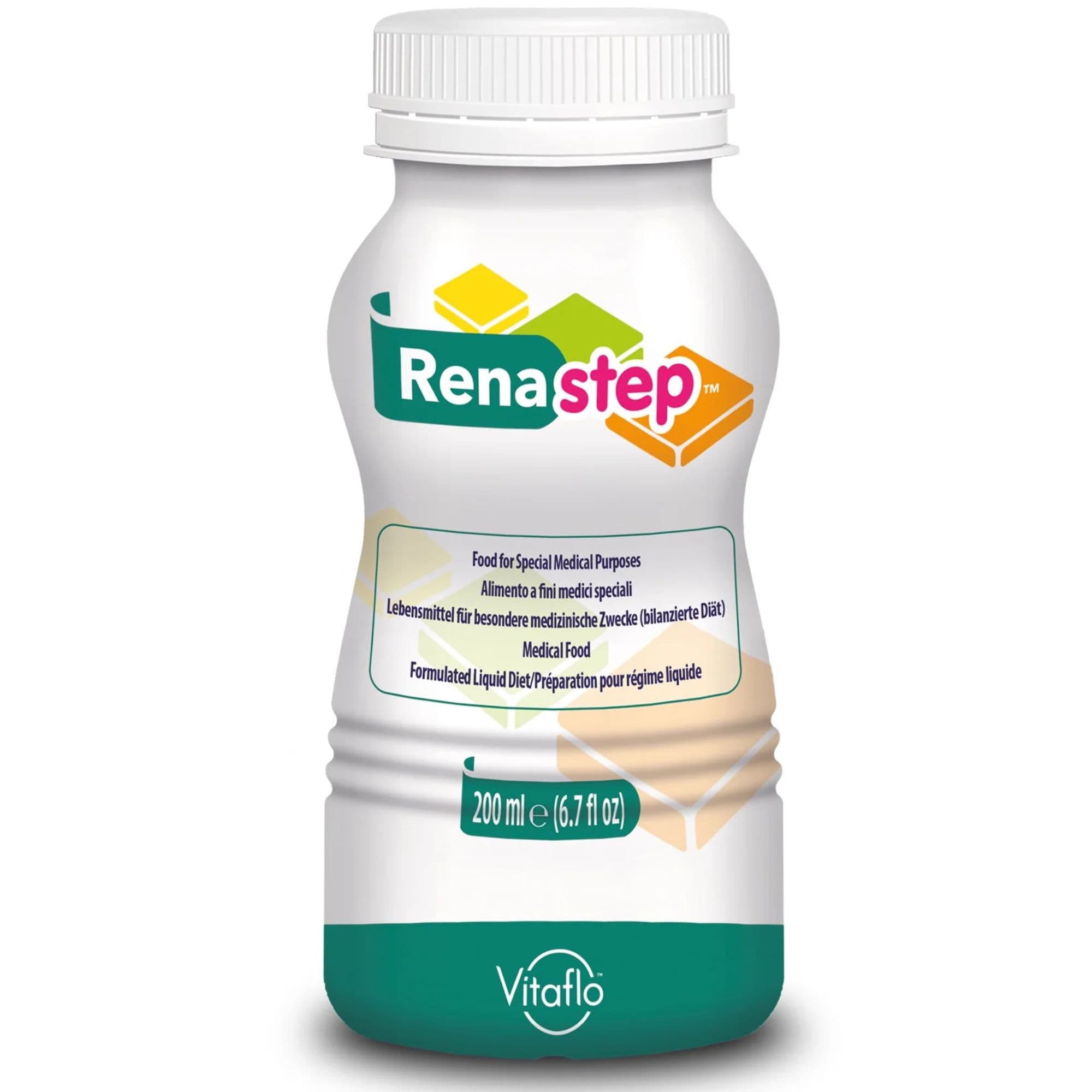 Vitaflo Renastep Pediatric Renal Oral Supplement/Tube Feeding Formula, Ready-to-Use Liquid, Vanilla, 6.7 oz.