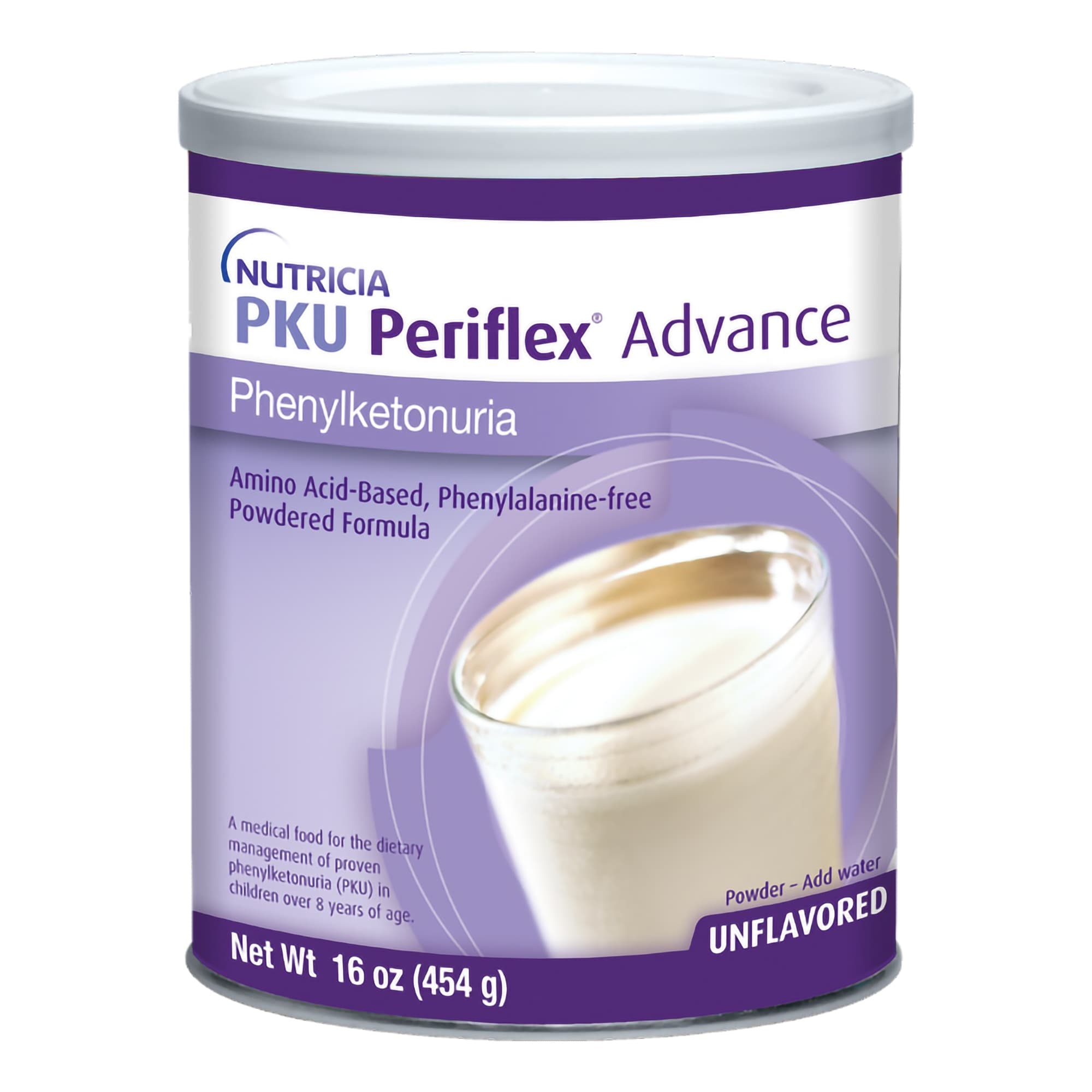 Nutricia PKU Periflex Advance Amino-Acid Based Phenylalanine-free Powdered Formula, Unflavored, 16 oz.