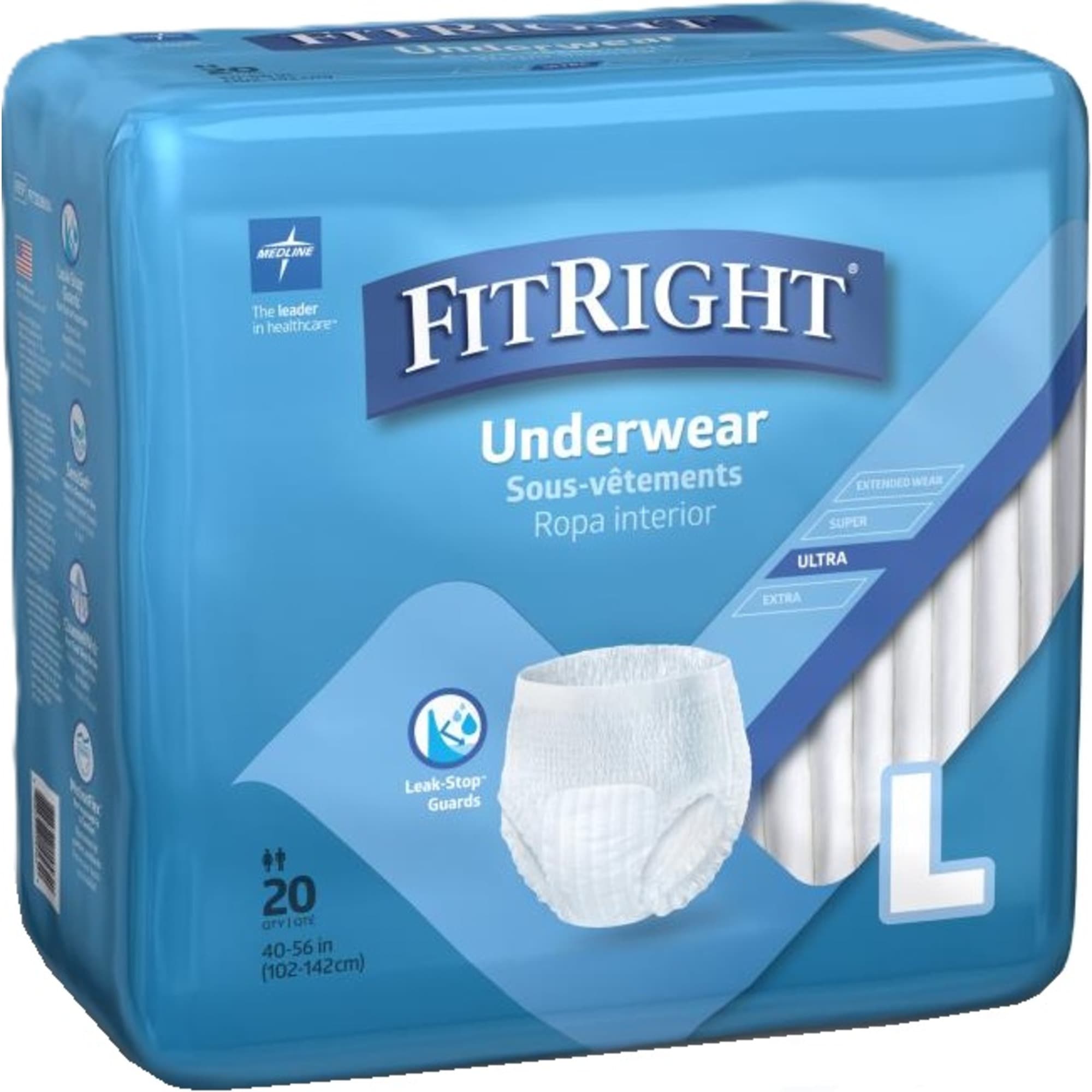 FitRight Ultra Adult Incontinence Pull-Up Underwear, Heavy Absorbency