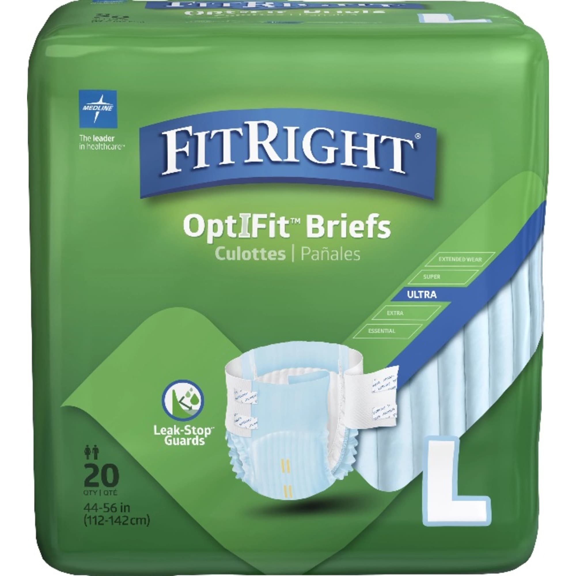 FitRight Ultra Adult Incontinence Briefs, Heavy Absorbency