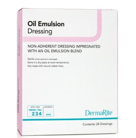 DermaRite Oil Emulsion Nonadherent Wound Dressing