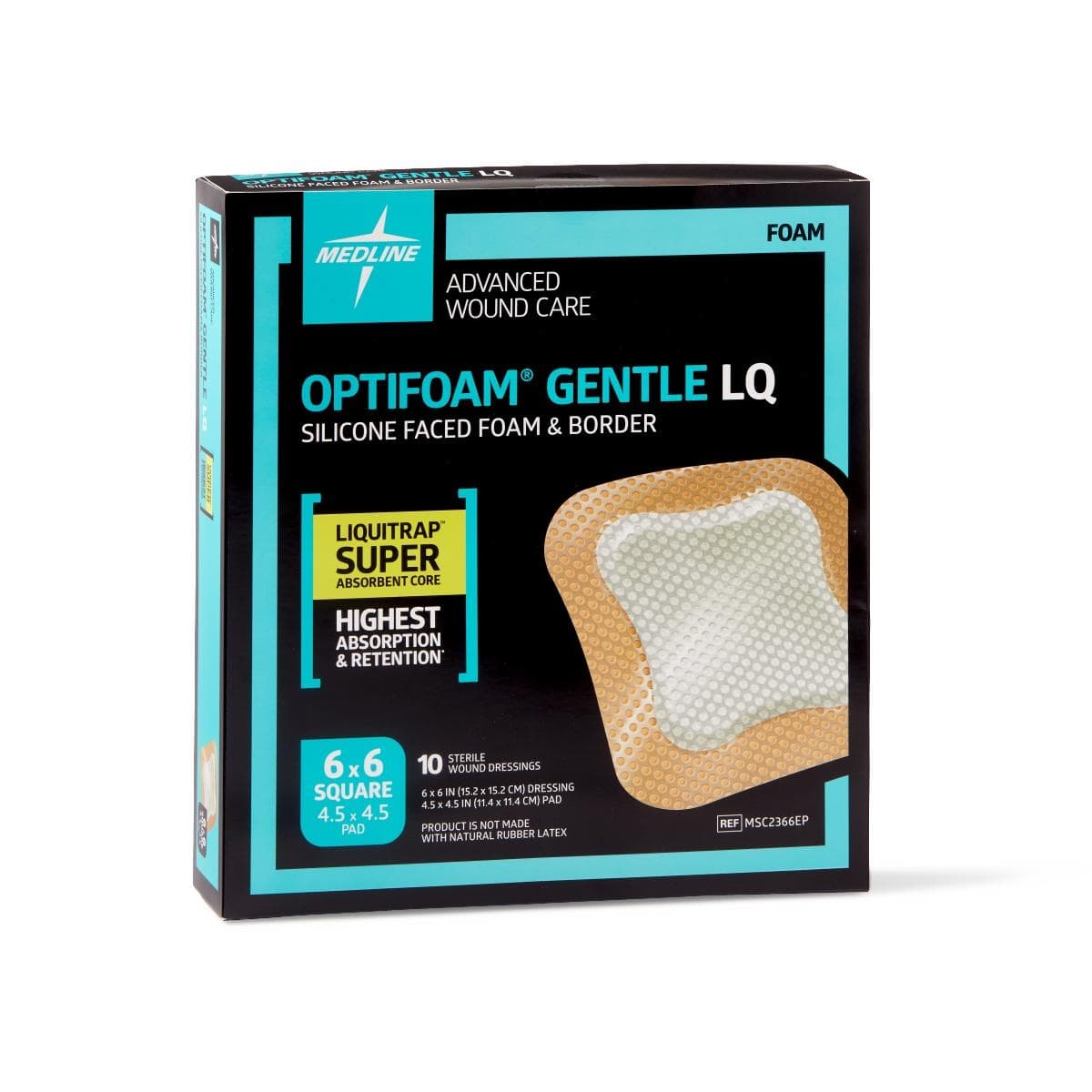 Optifoam Gentle LQ Silicone-Faced Foam Dressing with Liquitrap