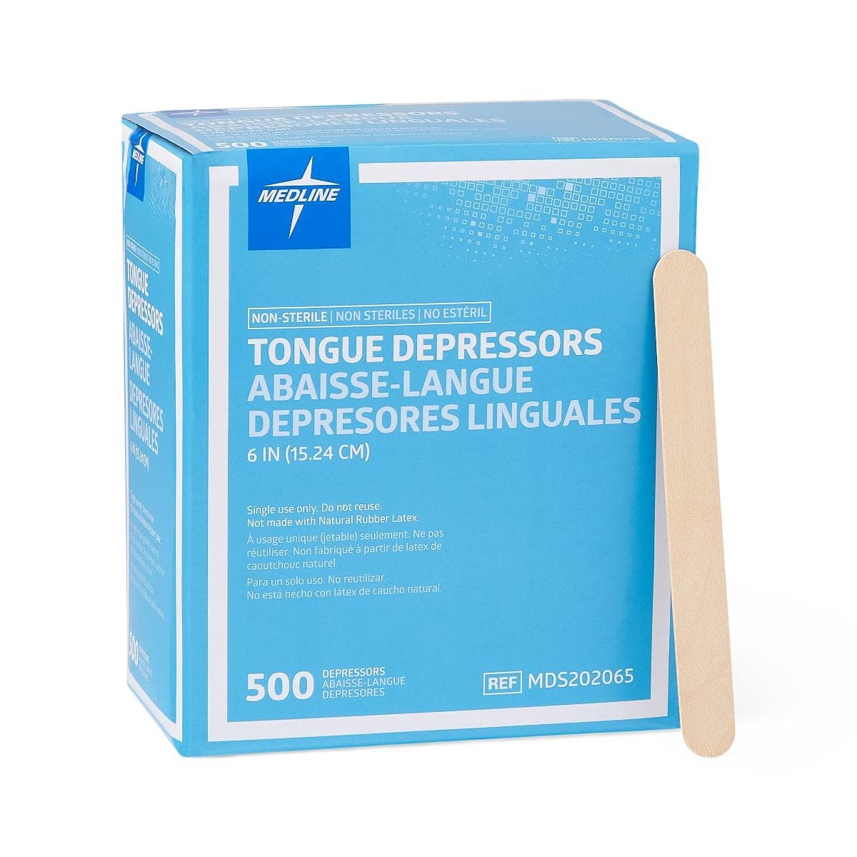 Medline Non-Sterile Tongue Depressor, 6"