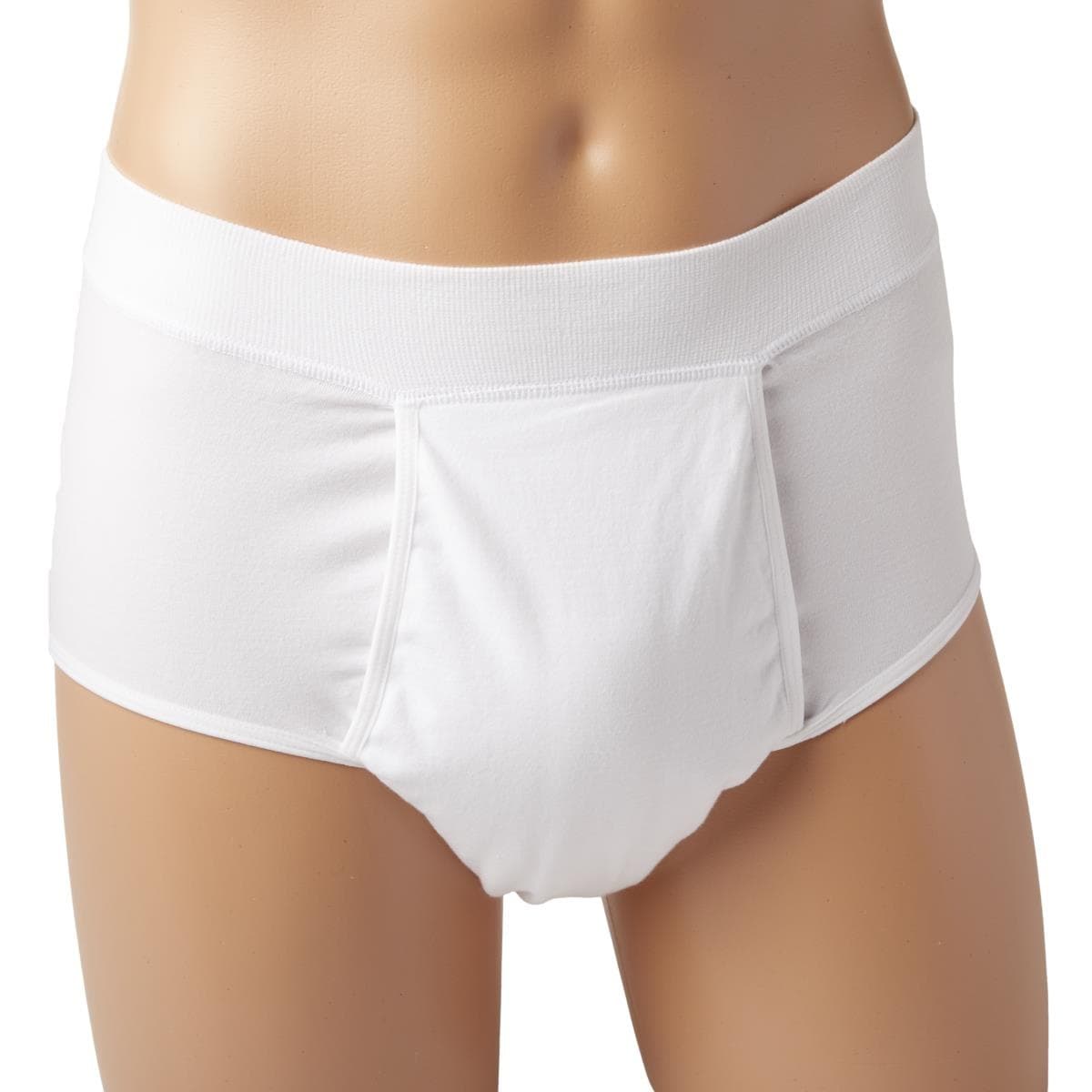 Medline Reusable Bladder Control Pull-Up Briefs for Men, Light Absorbency