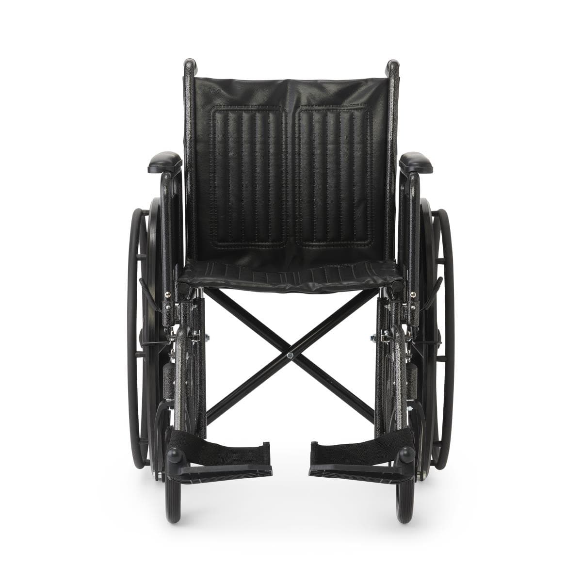 Medline K1 Wheelchair, Full-Length Arms, Swing-Away Foot Rests, Vinyl, 18"