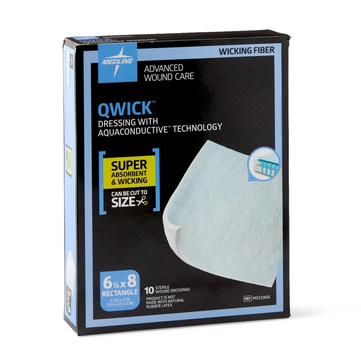Medline Qwick Non-Adhesive Wound Dressing with Aquaconductive Technology