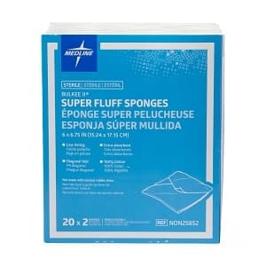 Medline Bulkee II Extra Absorbent Sterile Super Fluff Sponges