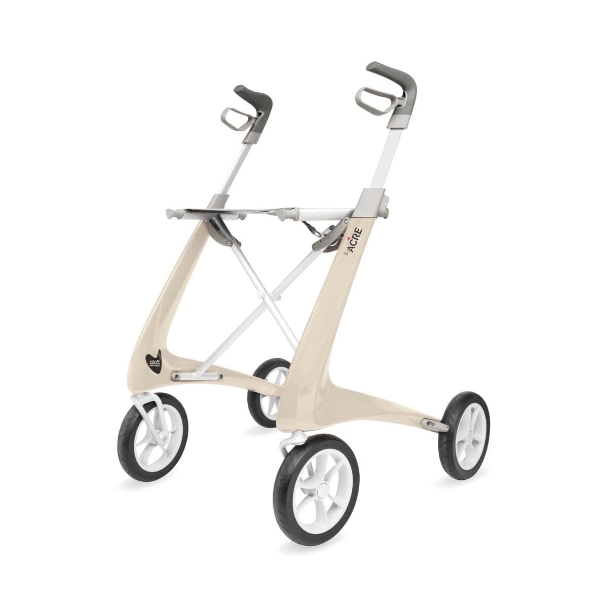 byAcre Carbon Fiber Rollator 16.1" W x 22" H Compact Seat