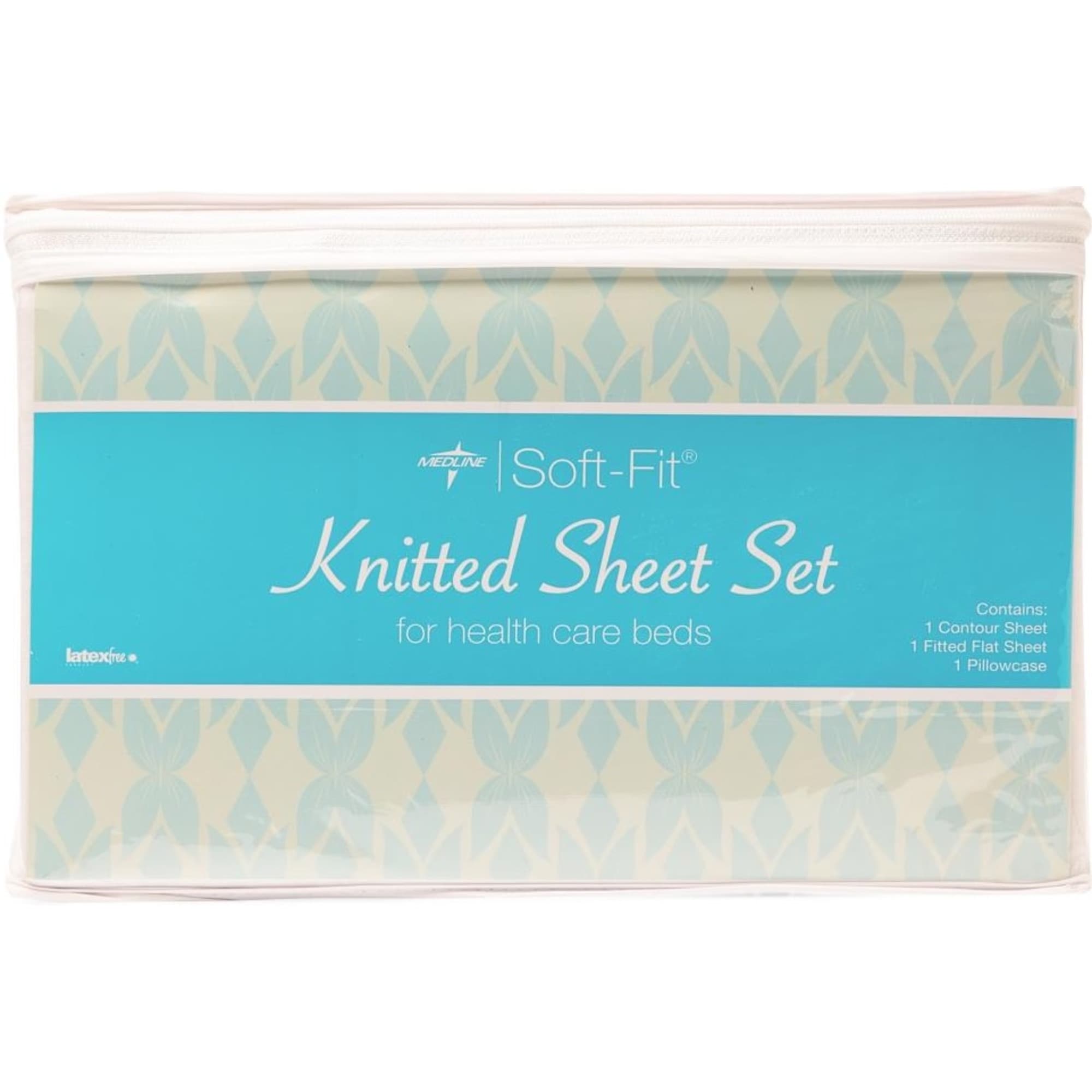Medline Soft-Fit Knitted Sheet Set for Healthcare Beds