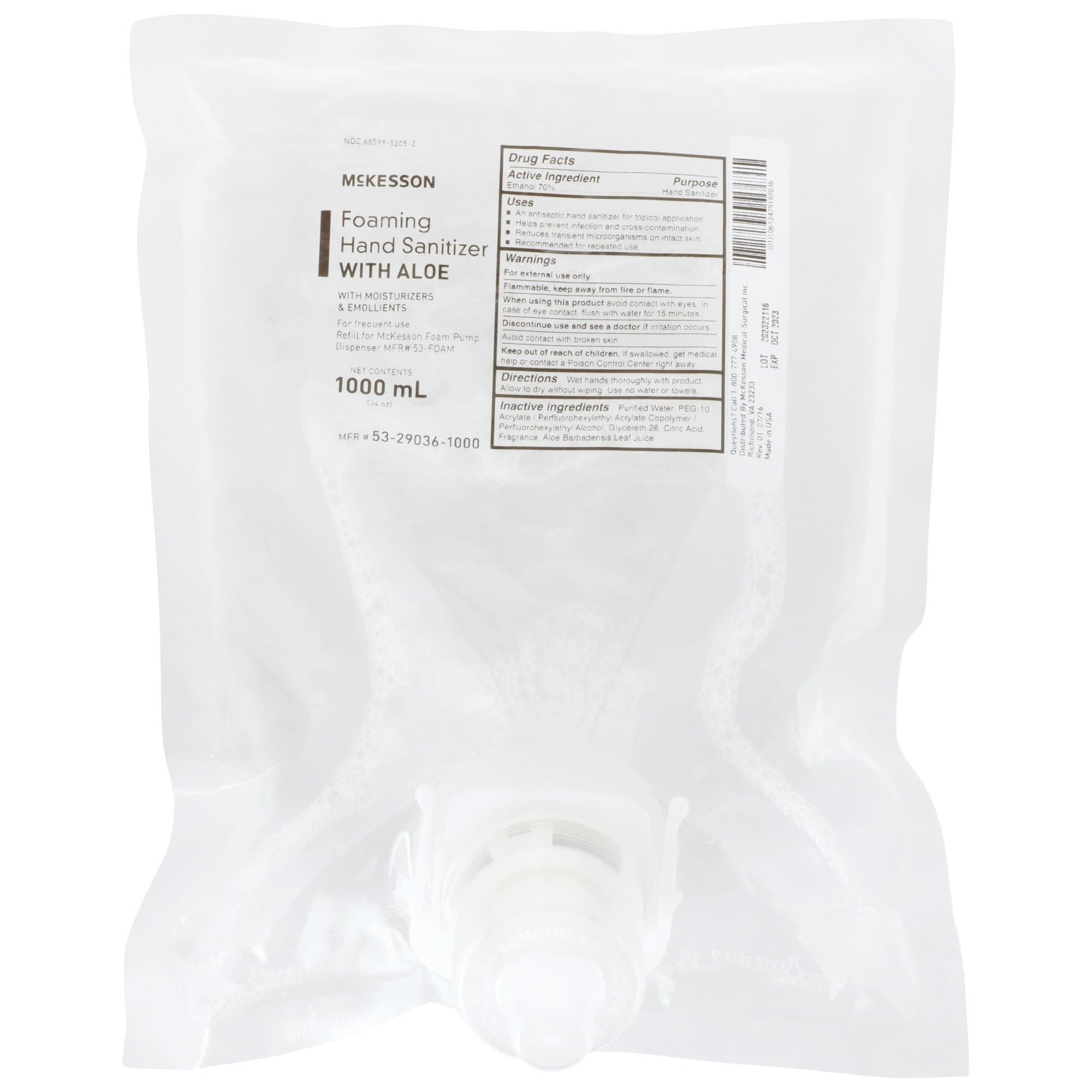 McKesson Foaming Hand Sanitizer with Aloe Refill