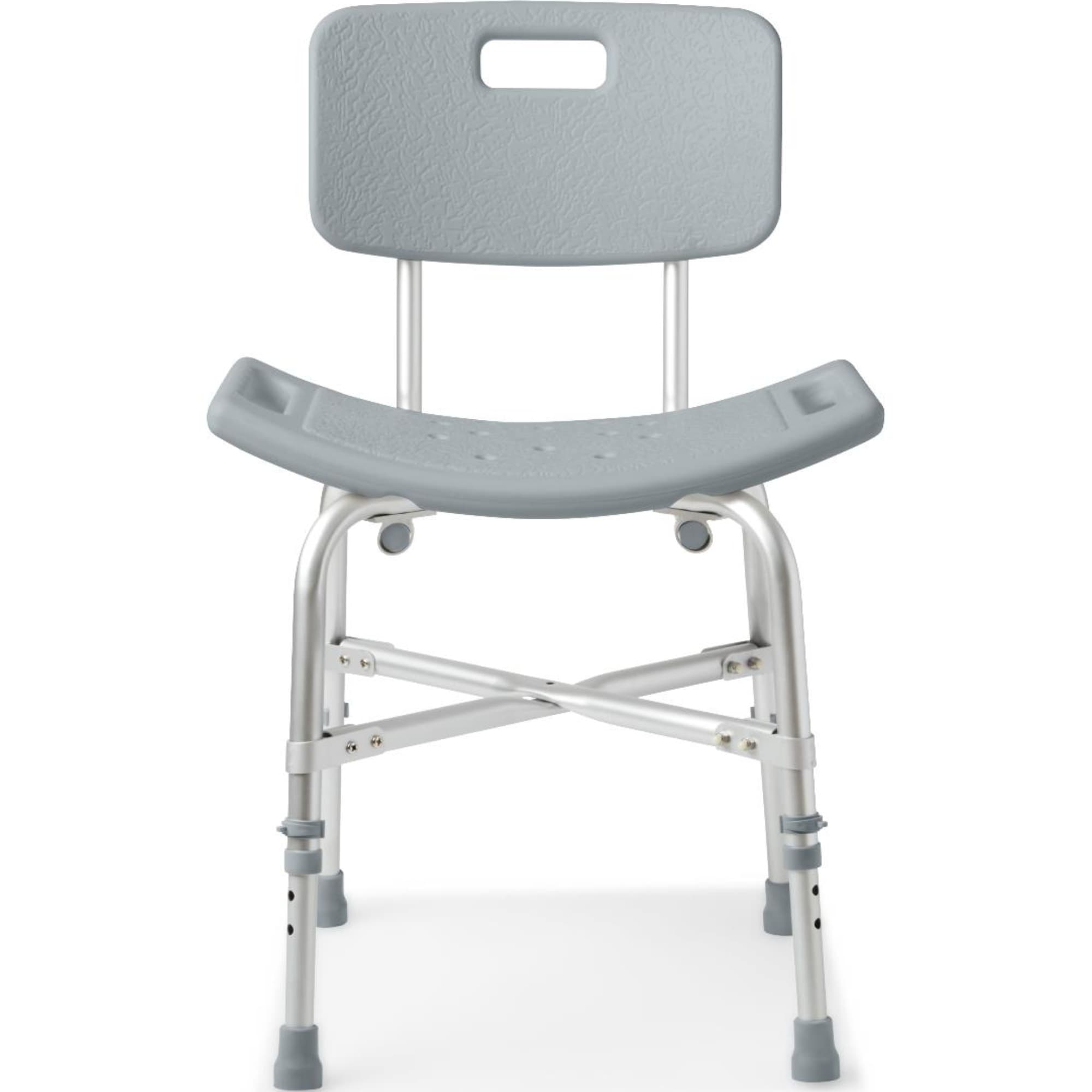 Medline Bariatric Shower Bench with Backrest, Reinforced Frame
