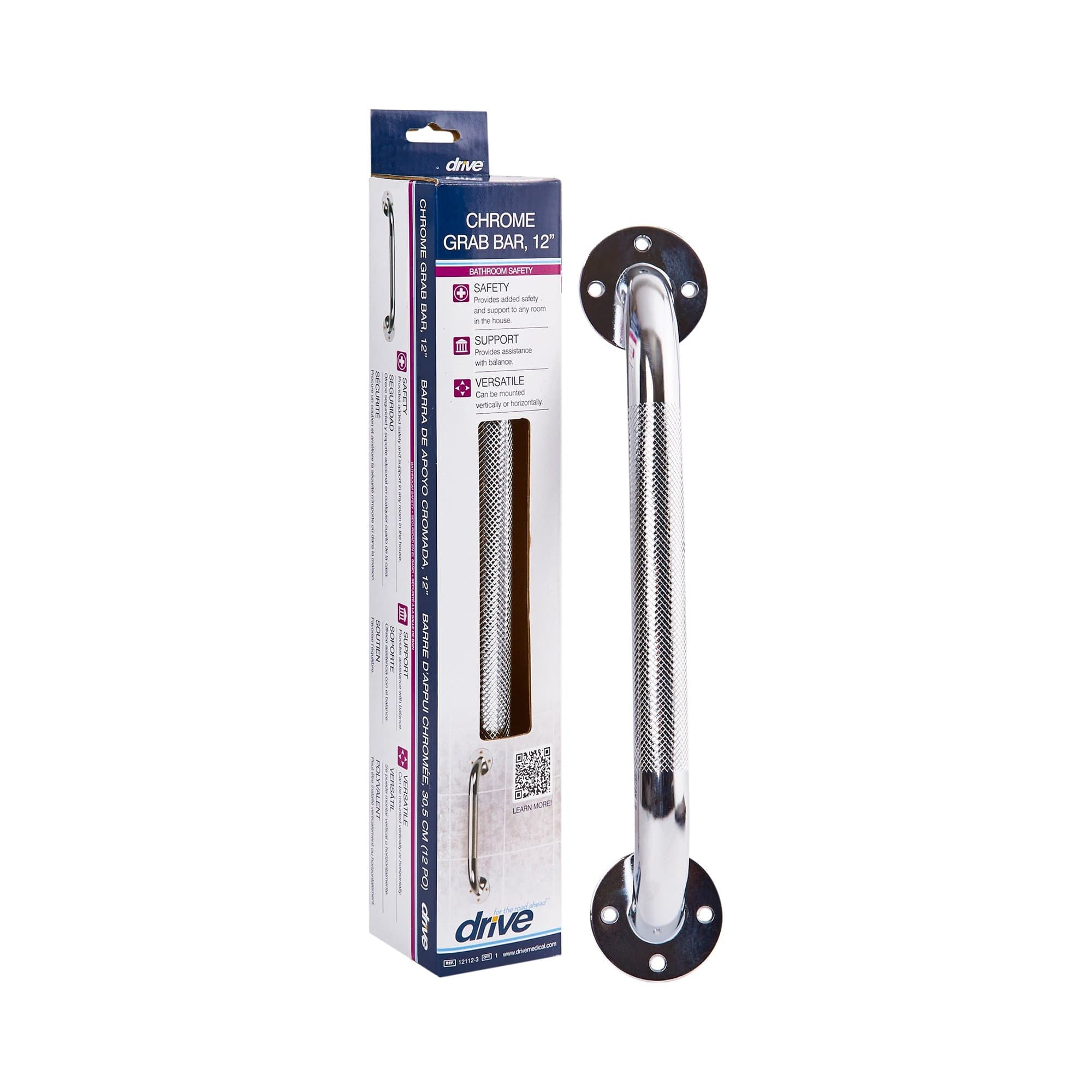 Drive Chrome Knurled Grab Bar