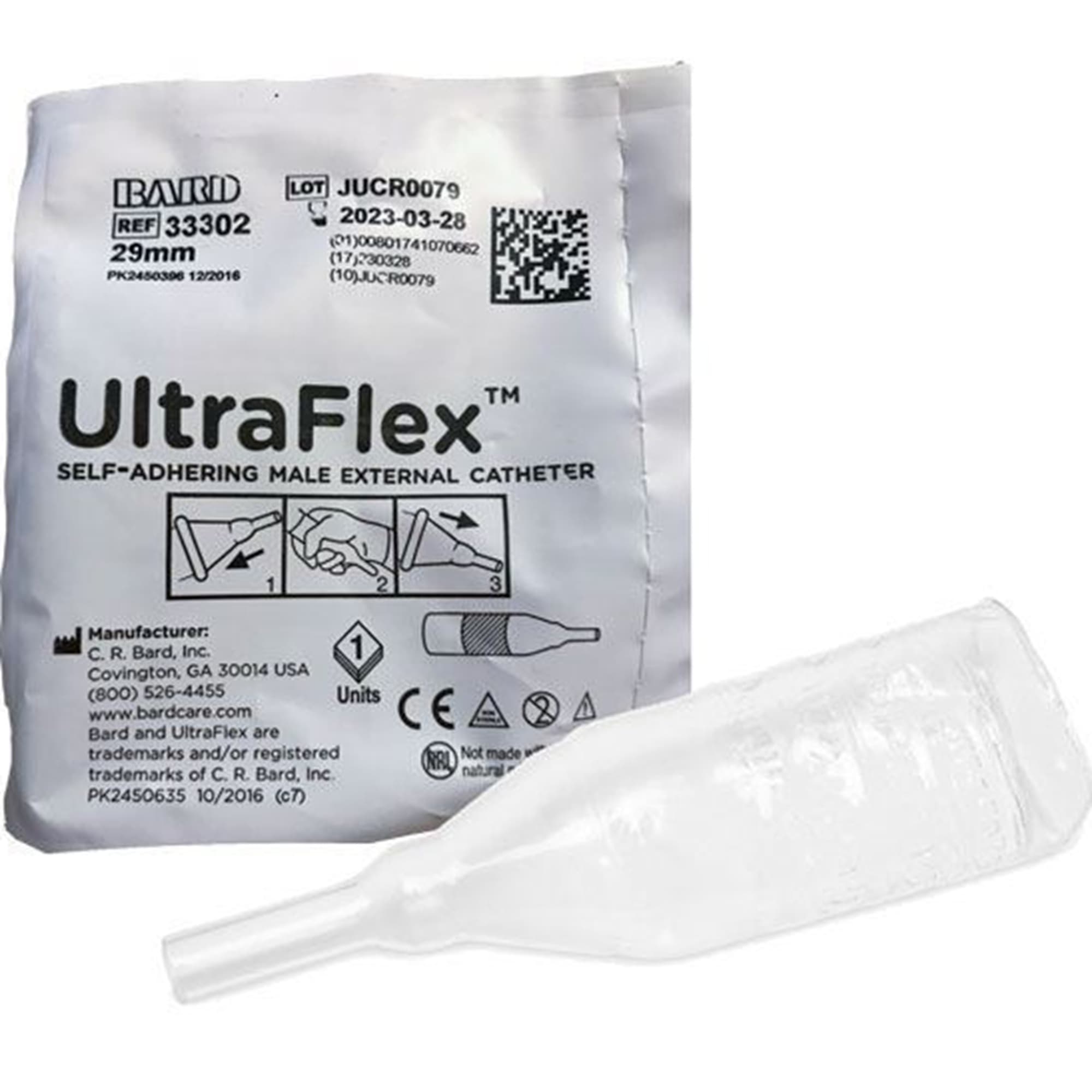 Bard UltraFlex Self-Adhering Male External Catheter