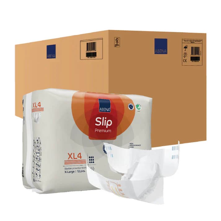 Abena Slip Premium Diapers with Tabs, Level 4s