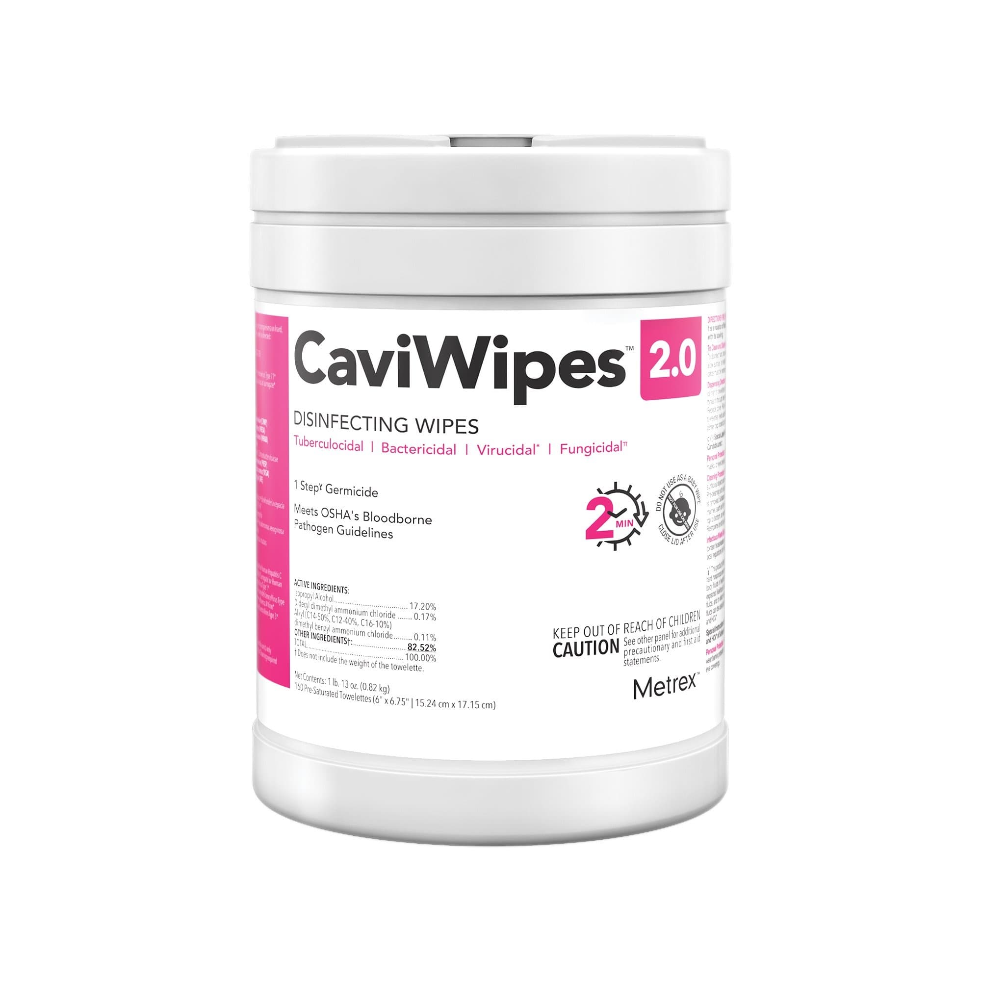 CaviWipes 2.0 Surface Disinfectant Wipe, Alcohol Scent