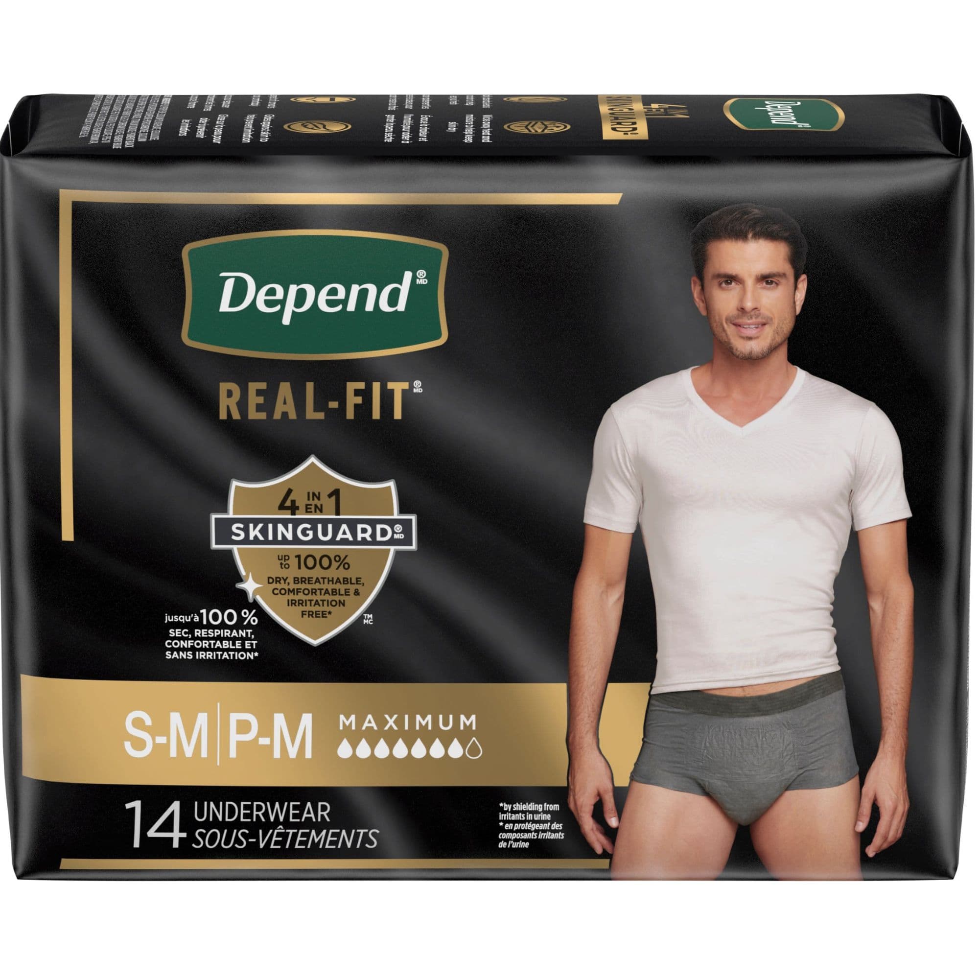 Depend Real-Fit Pull-Up Underwear for Men, Maximum
