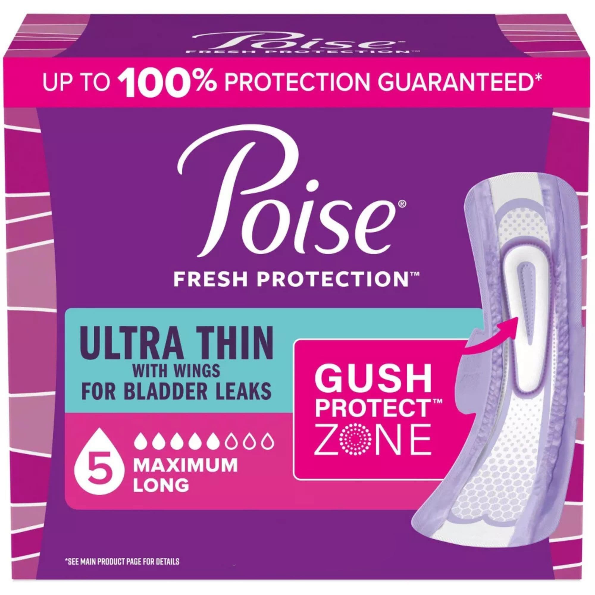 Poise Fresh Protection Ultra Thin Bladder Pads, Maximum Absorbency