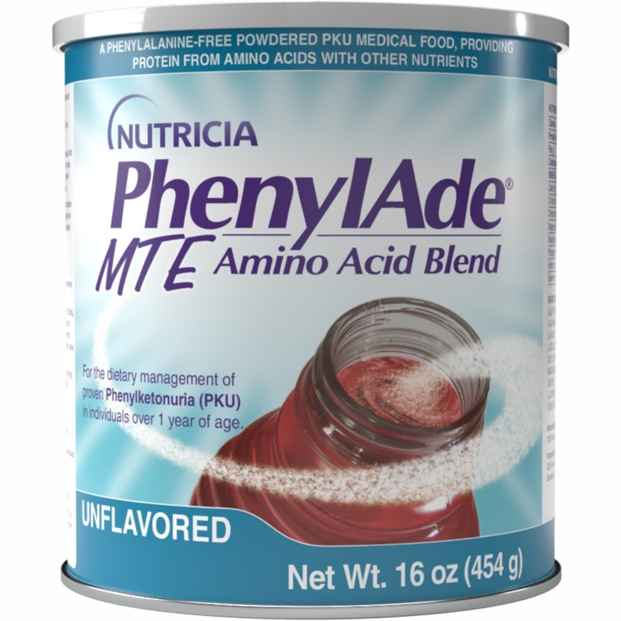 Nutricia PhenylAde MTE Amino Acid Blend Oral Supplement Powder, Unflavored, 1 lb