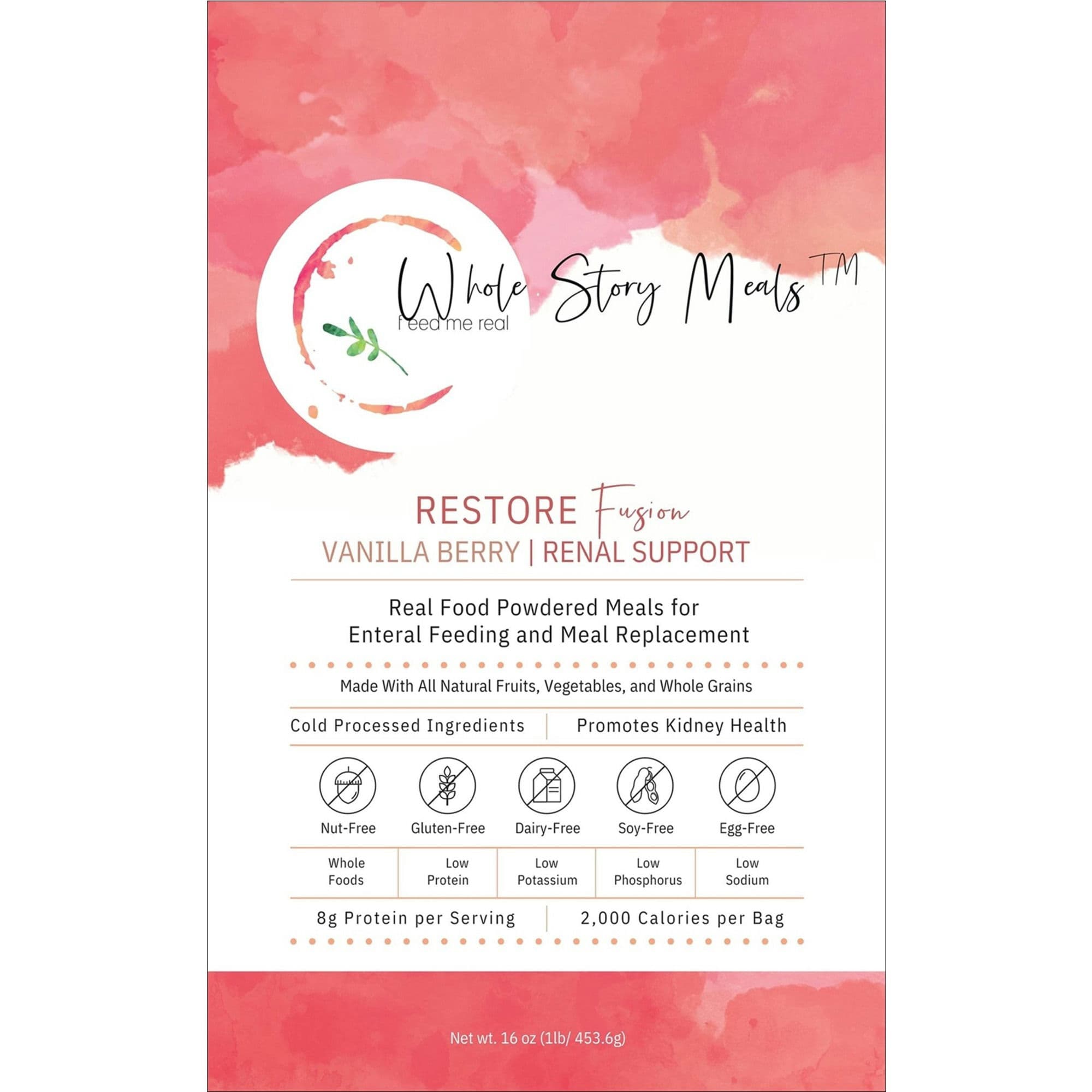 Whole Story Meals Powdered Meal Replacement and Enteral Feeding