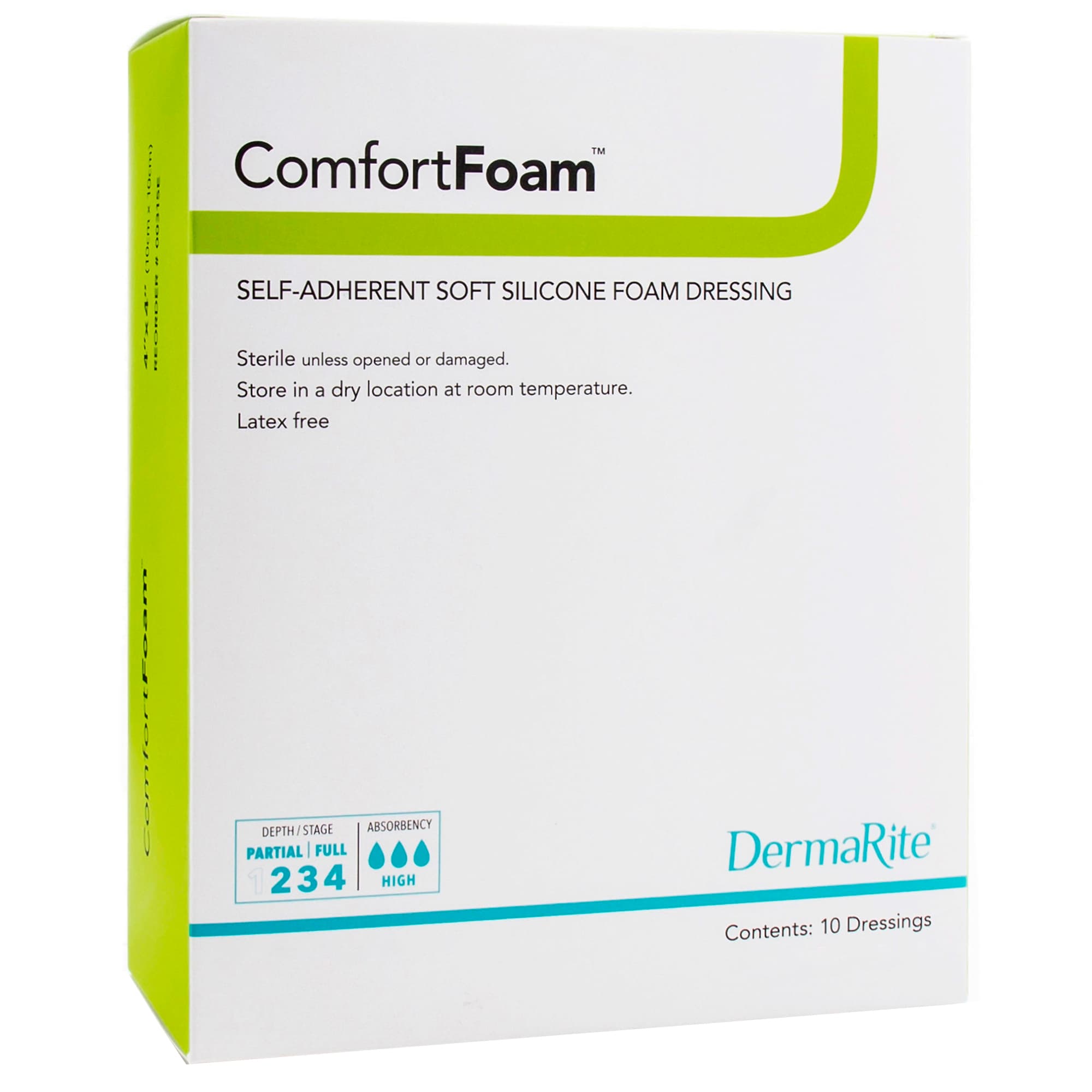 DermaRite ComfortFoam Self-Adherent Soft Silicone Foam Dressing