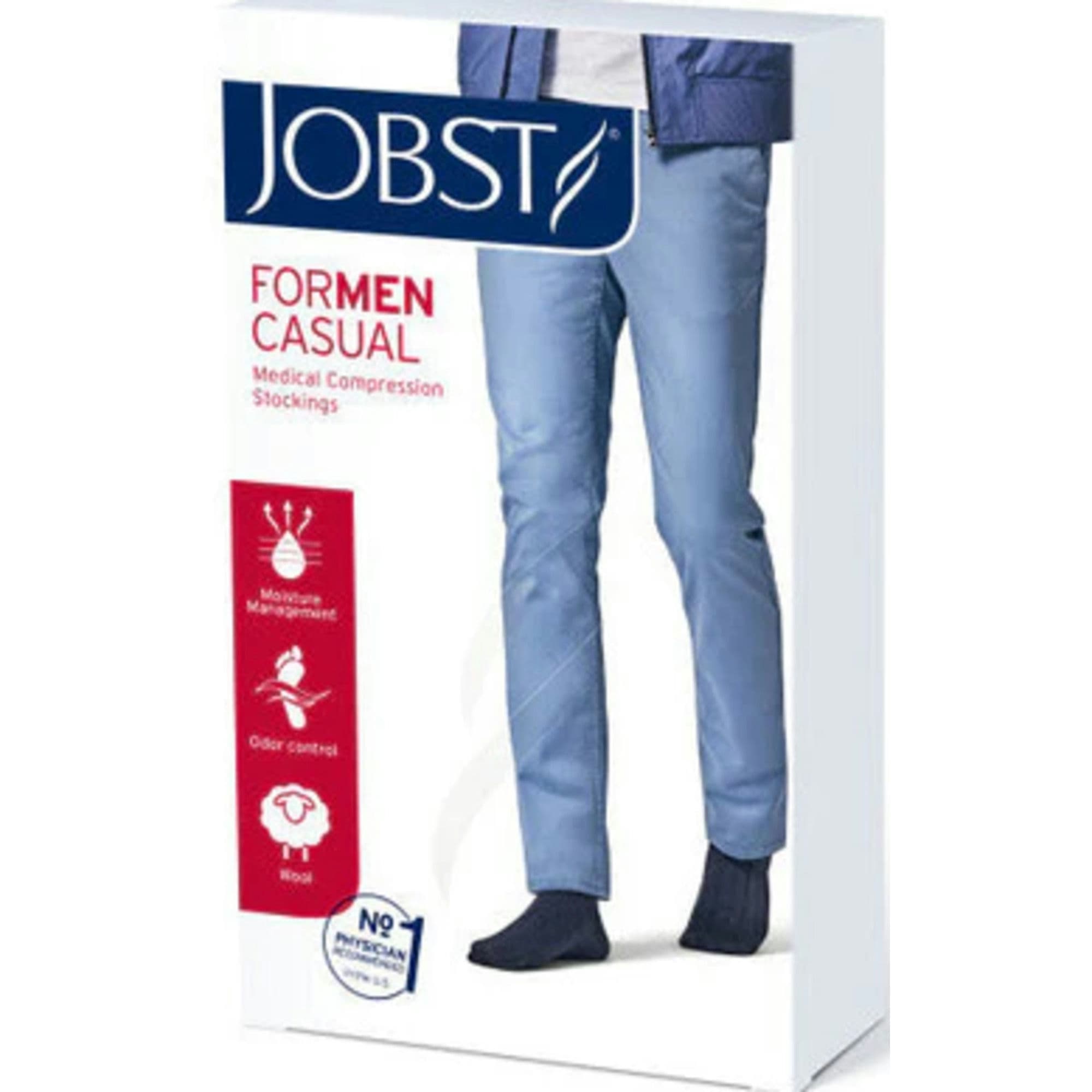 JOBST ForMen Casual Knee High Medical Compression Stocking, 15-20 mmHg