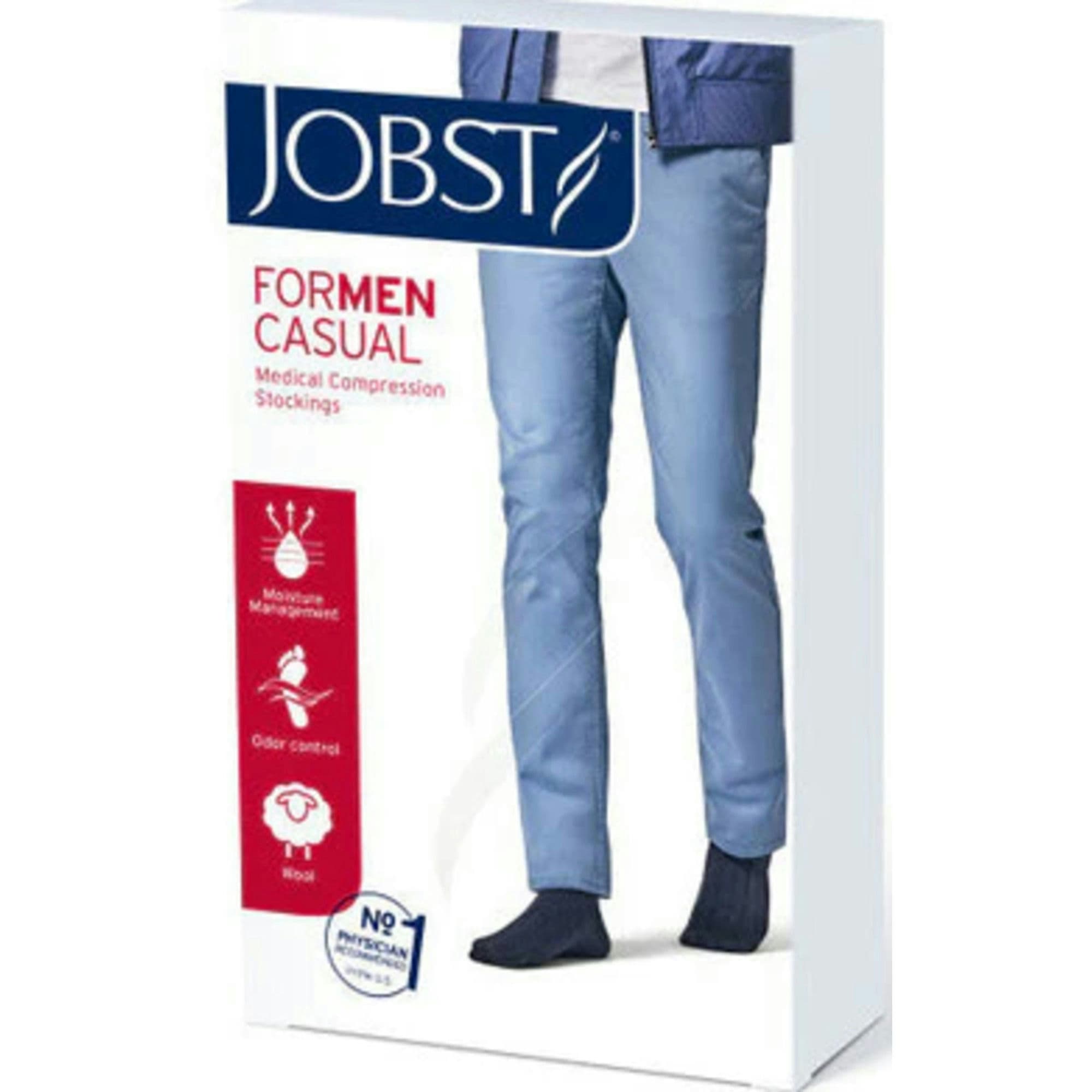 JOBST ForMen Casual Knee High Medical Compression Stockings, 30-40 mmHg