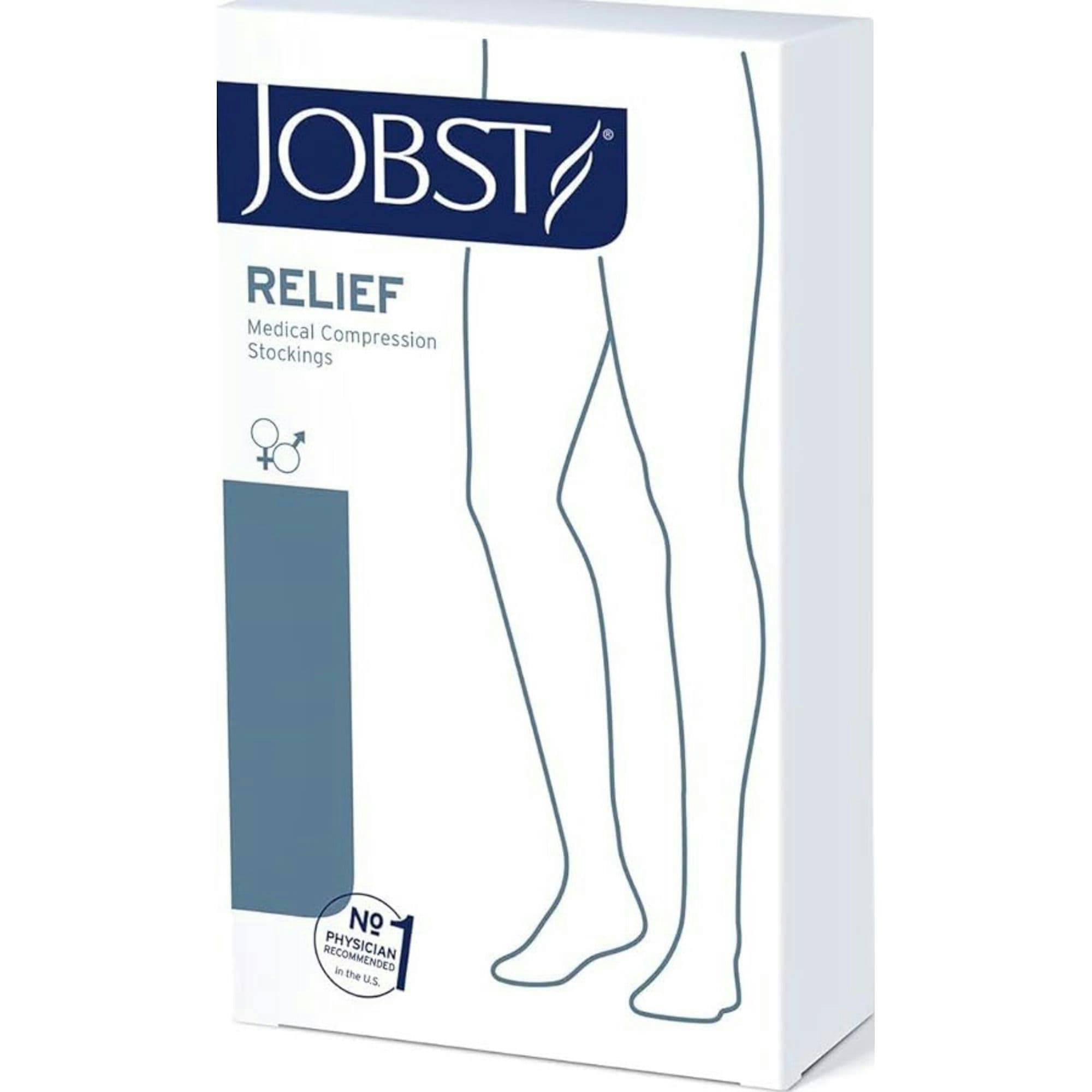 JOBST Relief Knee High Open Toe Medical Compression Stockings, 15-20 mmHg