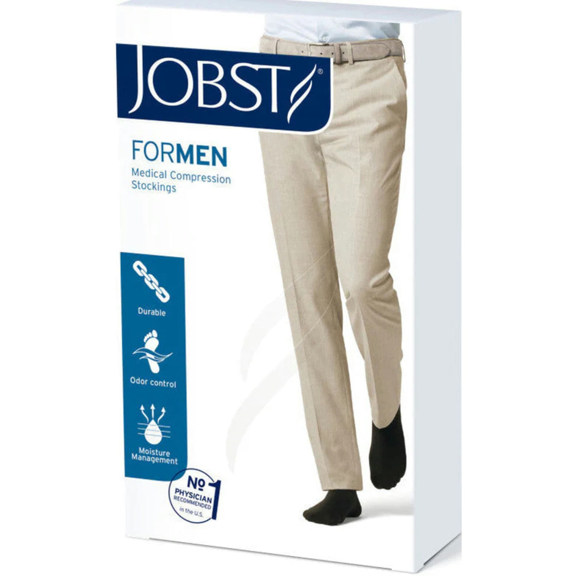 JOBST ForMen Knee High Medical Compression Stockings, 30-40 mmHg
