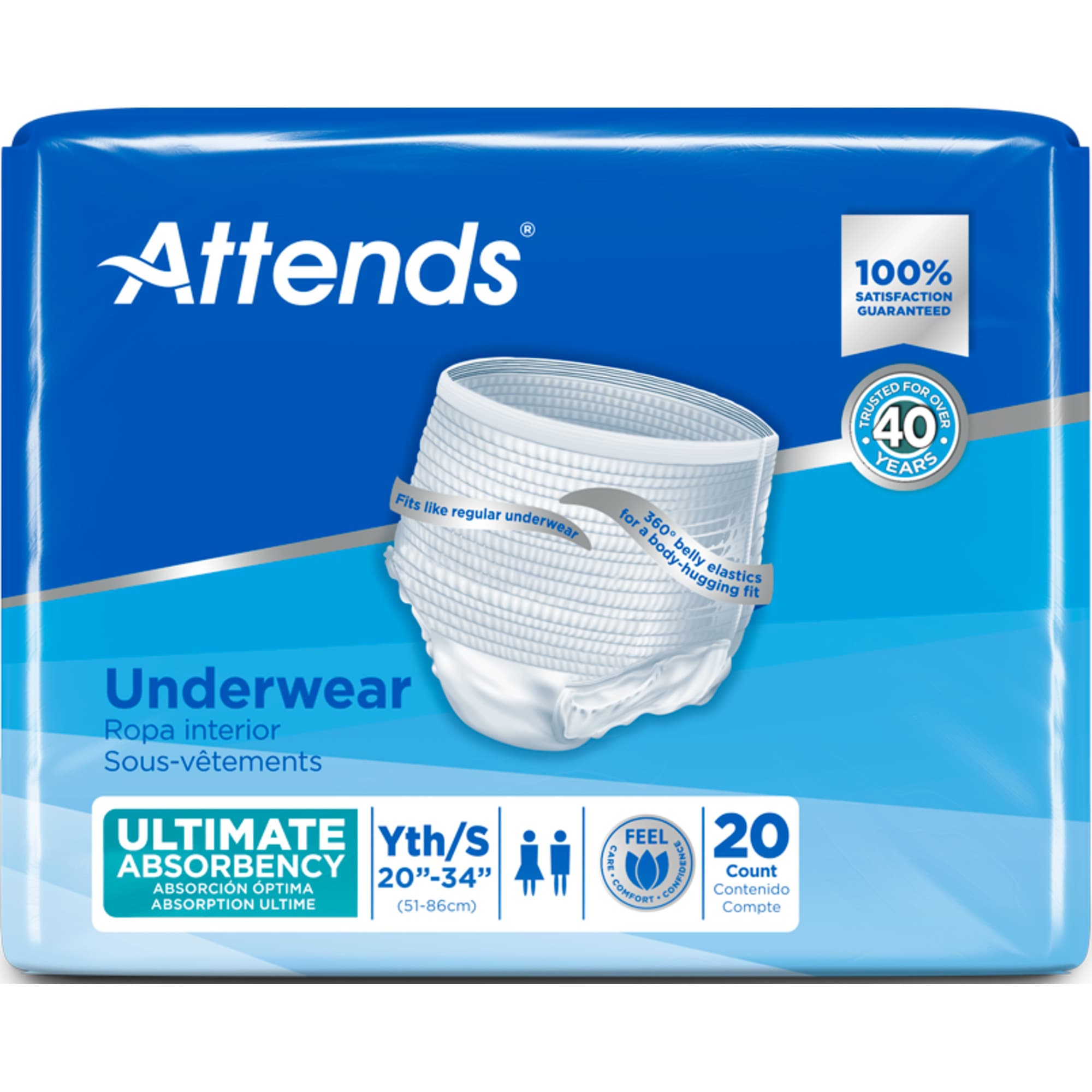 Attends Adult Incontinence Pull-Up Underwear, Ultimate Absorbency