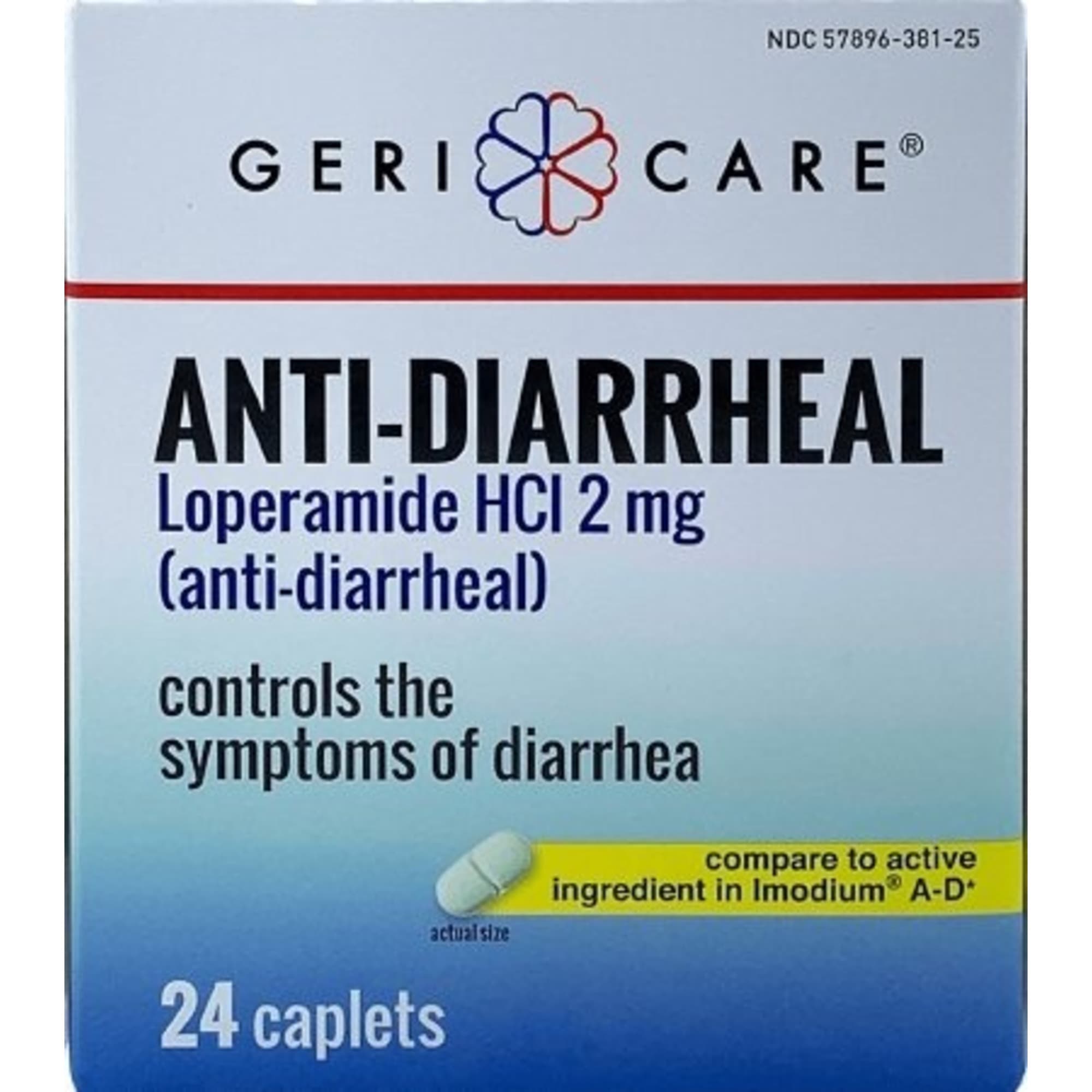 Geri-Care Anti-Diarrheal Loperamide HCI, 2 mg, 24 Caplets