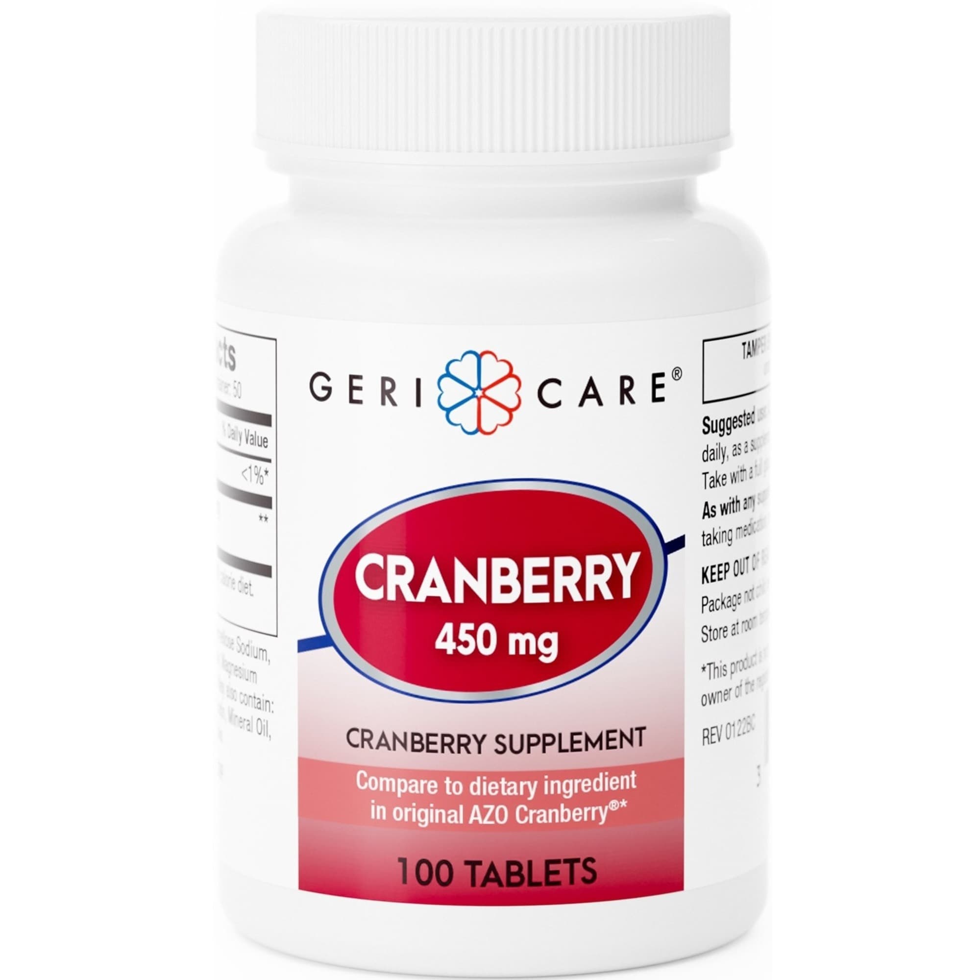 Geri-Care Cranberry Supplement, 450 mg, 100 Tablets