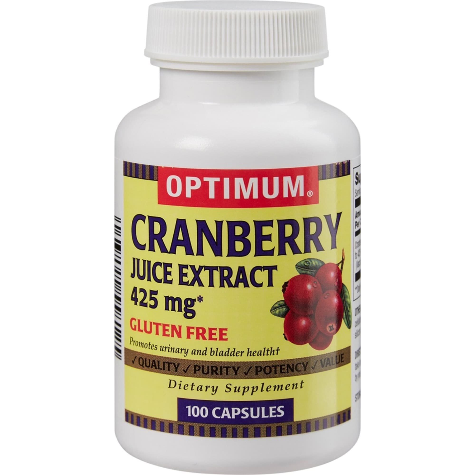 Optimum Cranberry Dietary Supplements, 425 mg
