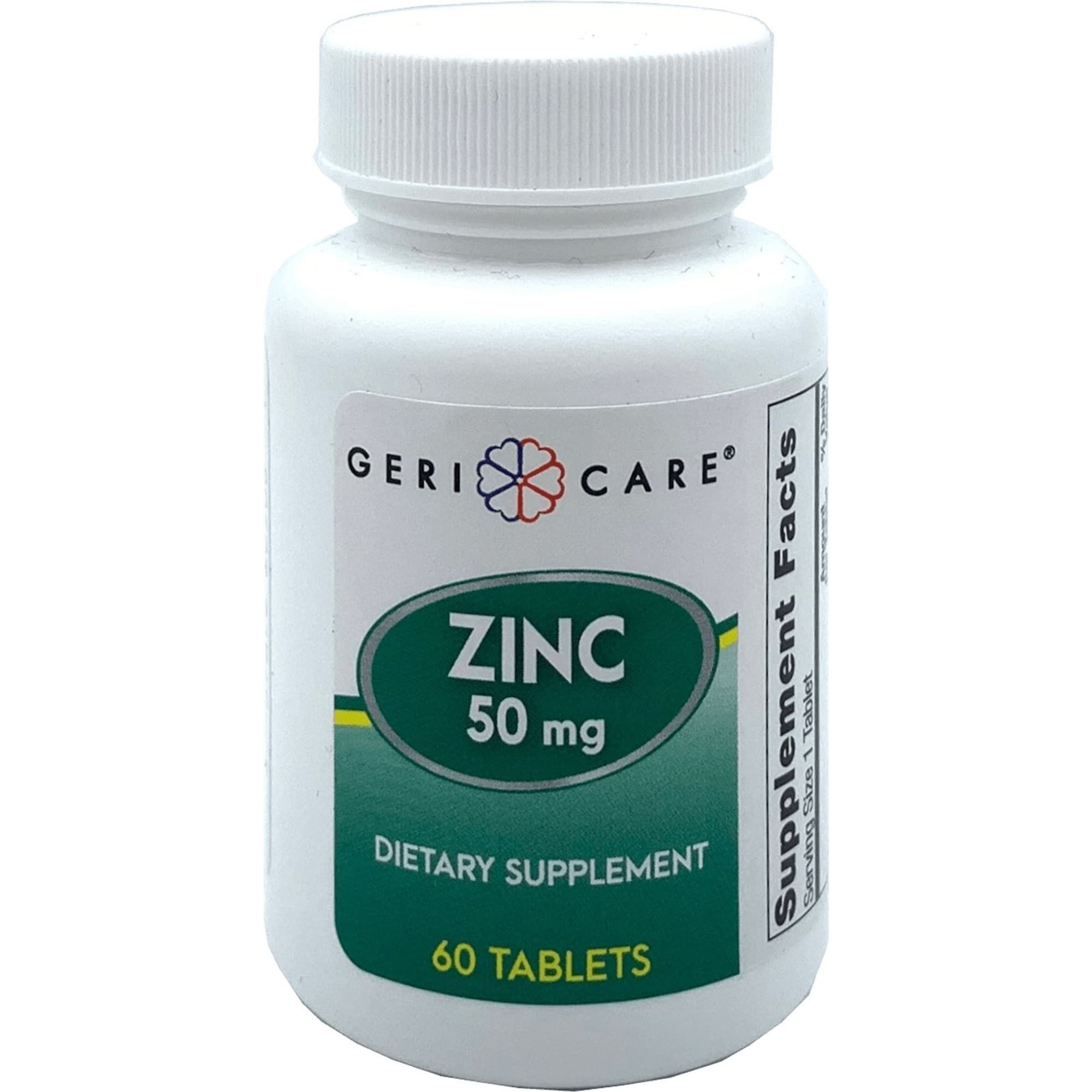 Geri-Care Zinc Dietary Supplement, 50 mg, 60 Tablets