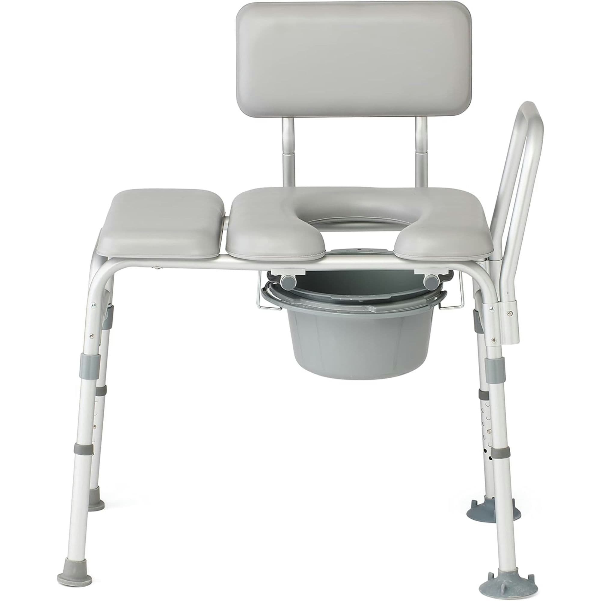 Medline Padded Combination Transfer Bench and Commode