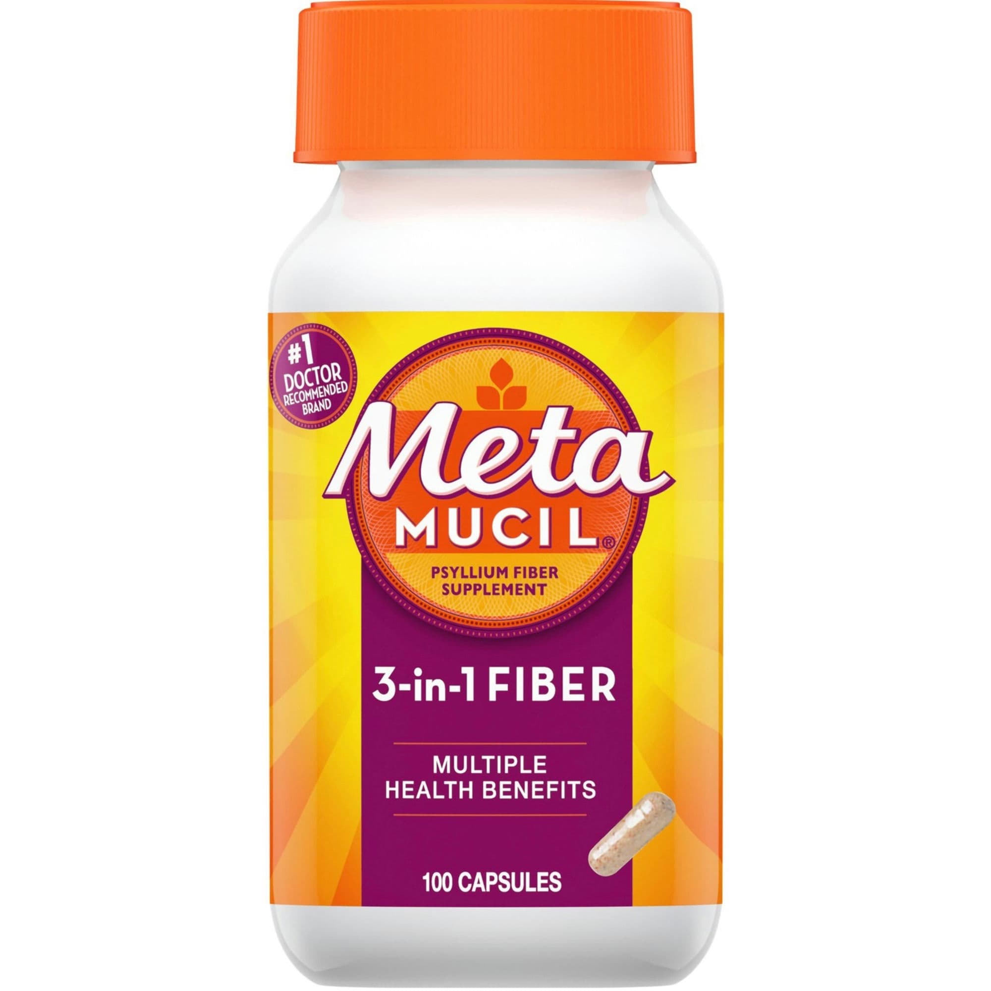 Metamucil 3 in 1 Psyllium Husk Fiber Supplement