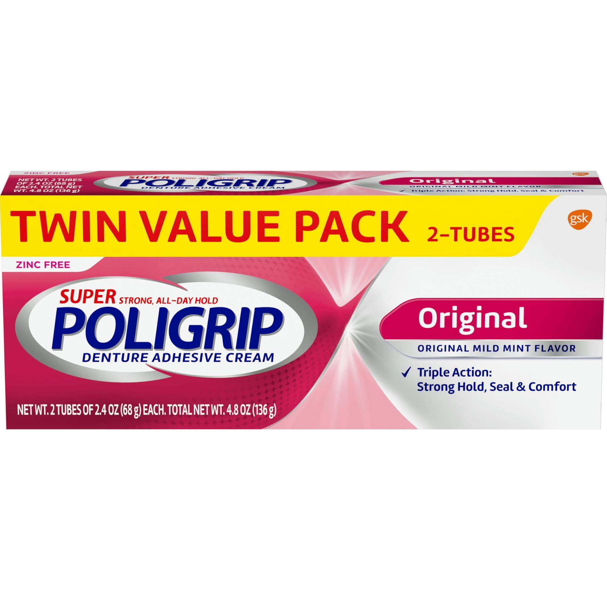 Super Poligrip Original Denture Adhesive Cream